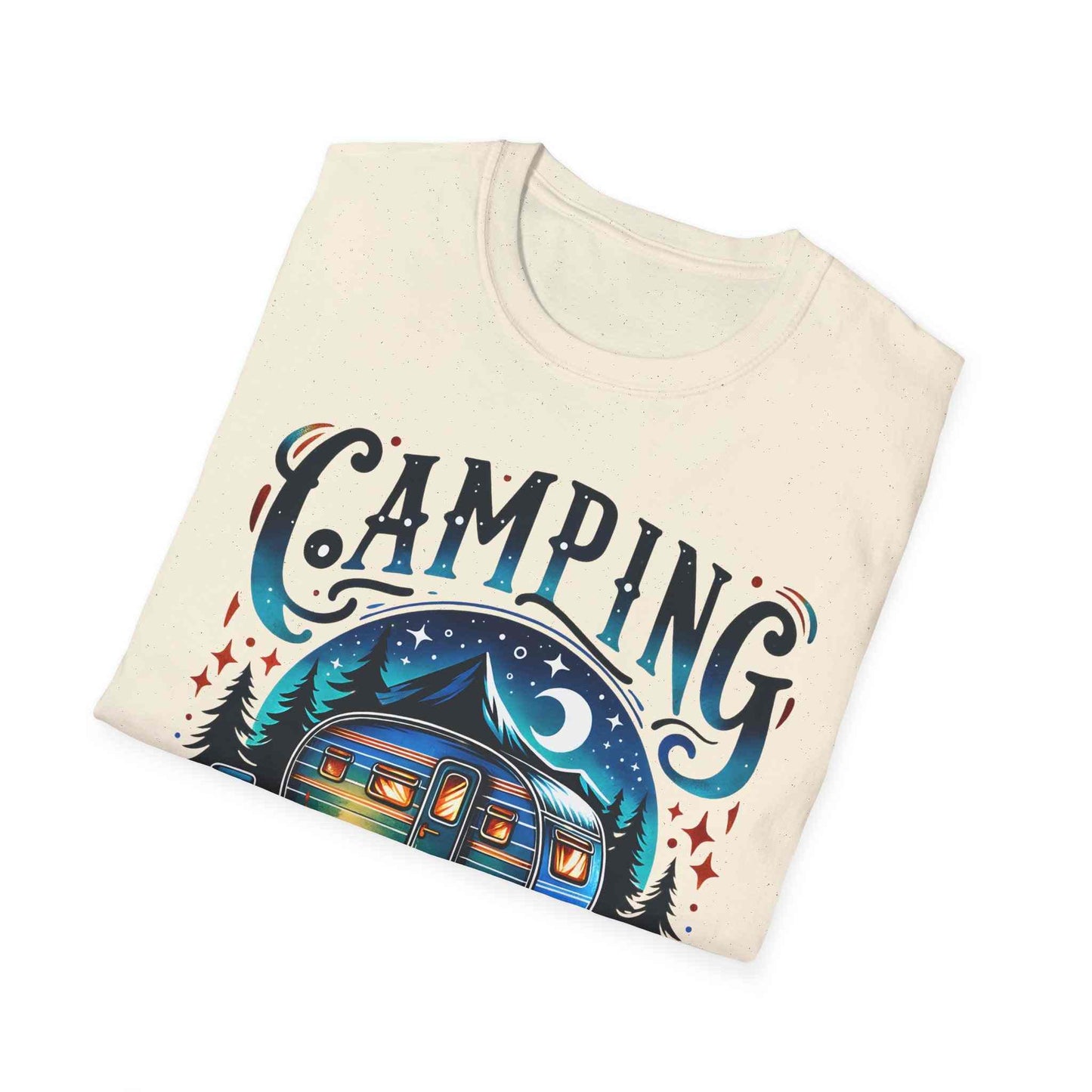 Camping Therapy Unisex T-Shirt - Perfect Gift for Outdoor Enthusiasts, Nature Lovers, Camping Adventures, Hiking Trip, Summer Vibes