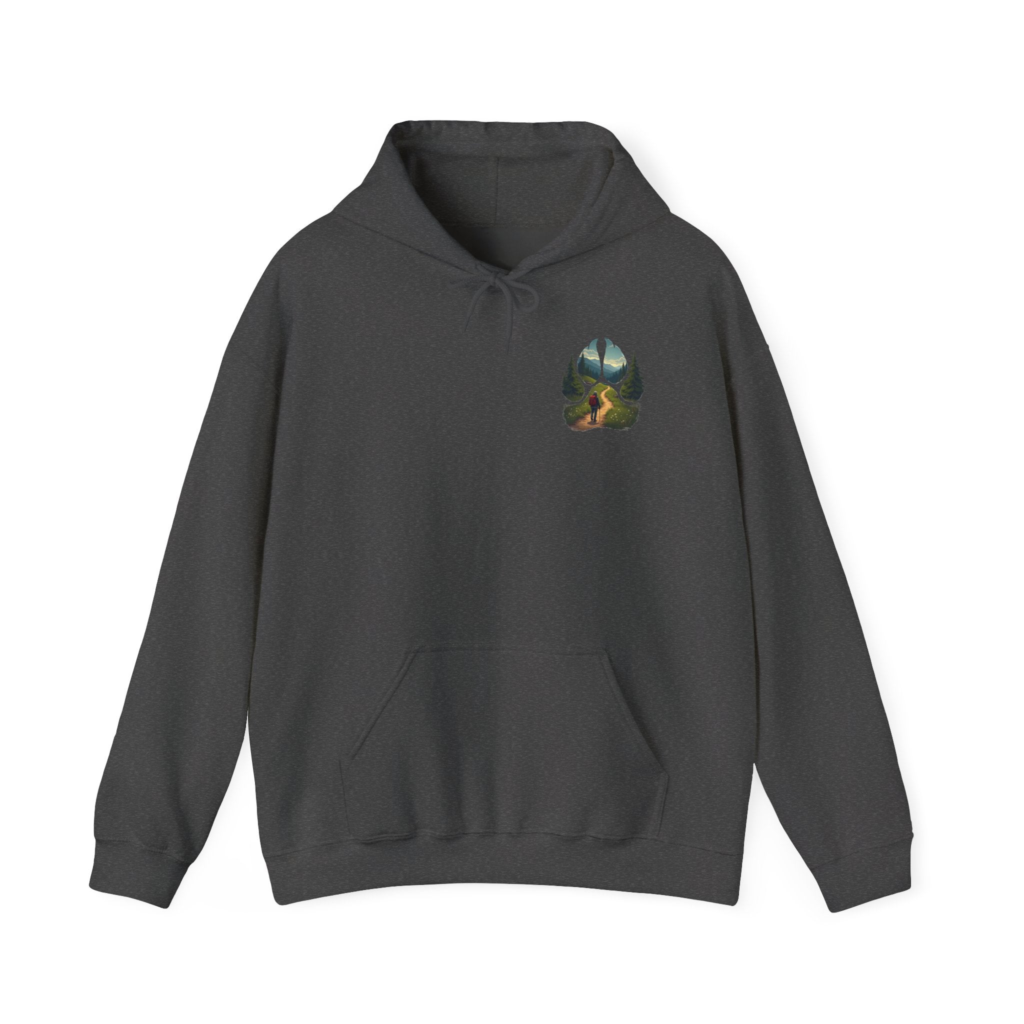 Nature-Inspired Animal Paw Print Hoodie - Cozy Sweatshirt for Outdoor Lovers, Gifts for Hikers, Camping, Animal Lovers, Unisex Apparel