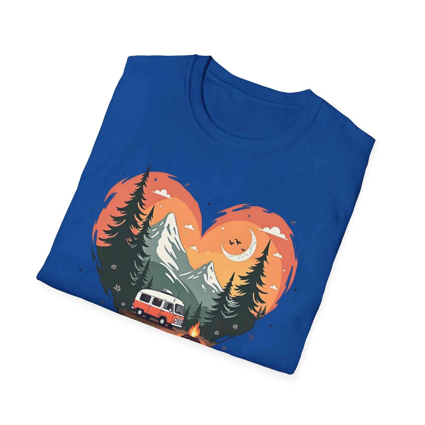 Heart Adventure Unisex T-Shirt - Nature Lovers Gift, Boho Style Tee, Camping Shirt, Travel Enthusiast Apparel, Summer Outdoor Wear