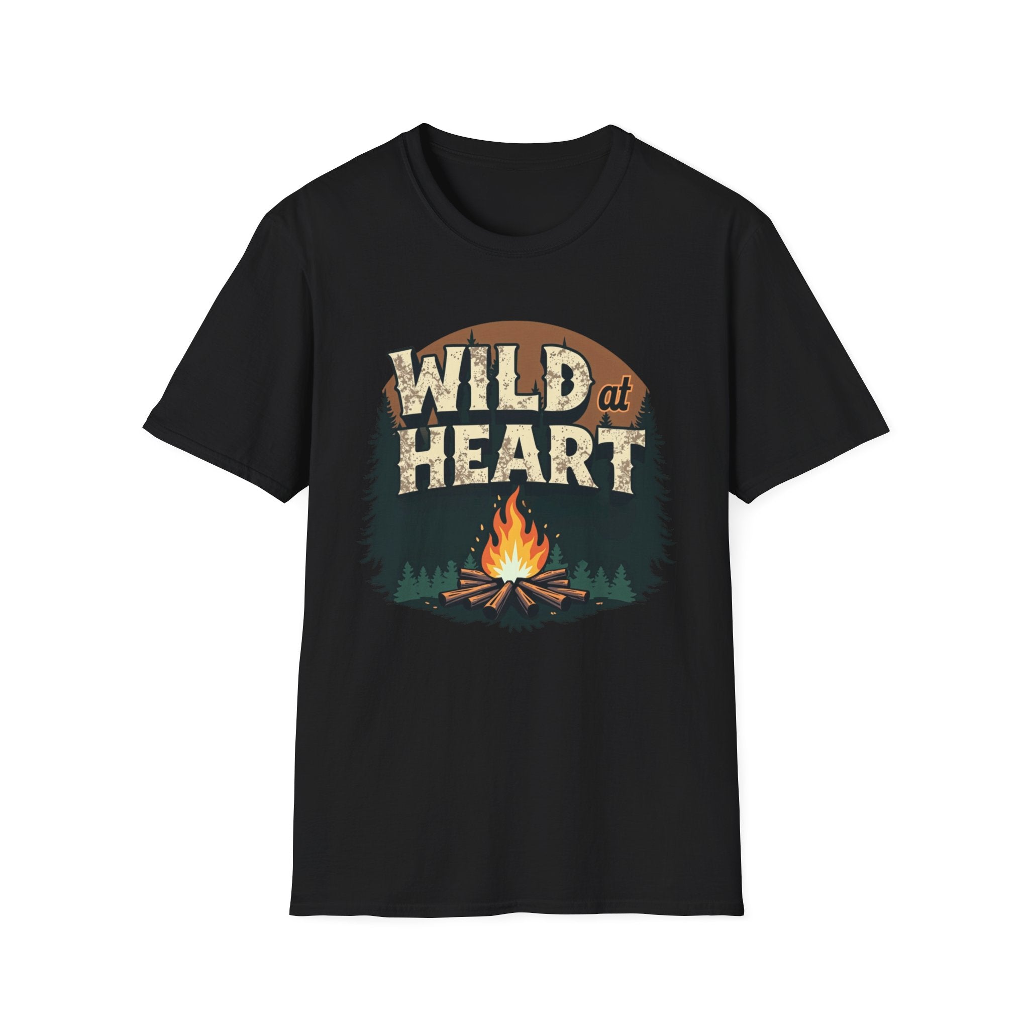 Wild at Heart Camping T-Shirt, Adventure Shirt, Nature Lover Tee, Gift for Campers, Unisex Outdoor Fashion