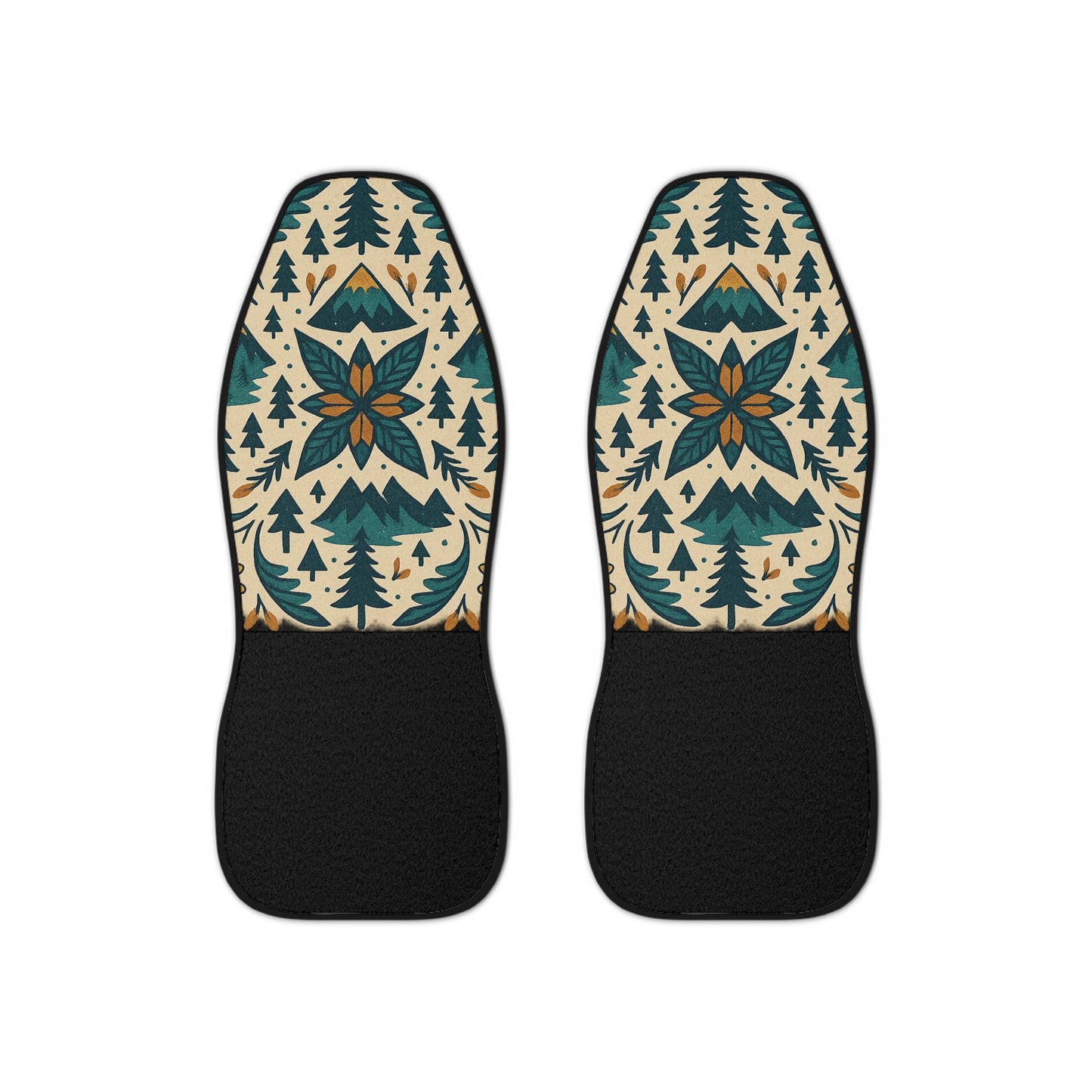 Floral Design Car Seat Covers, Boho Car Accessories, Outdoor Aesthetic, Perfect for Road Trips, Gift for Nature Lovers