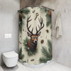 Deer & Pinecone Shower Curtain — Rustic Woodland Bathroom Decor