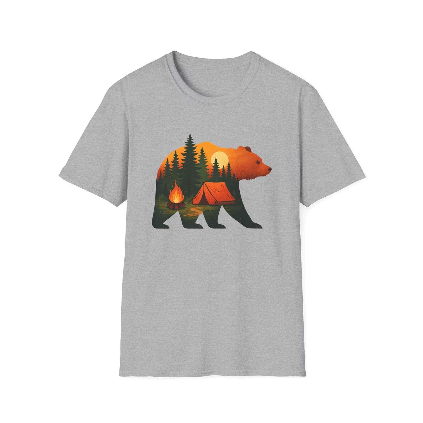 Nature-Inspired Bear Silhouette T-Shirt for Outdoor Lovers | Gift for Campers, Adventure Enthusiasts, Nature Walks, Hiking, [...]