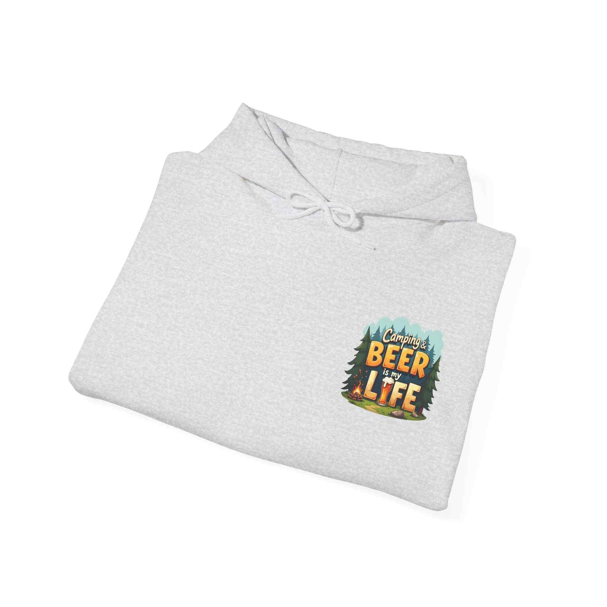 Beer Life Camping Hoodie, Unisex Heavy Blend Sweatshirt, Outdoor Wear, Gift for Campers, Festival Attire, Unique Beer Lover Gift