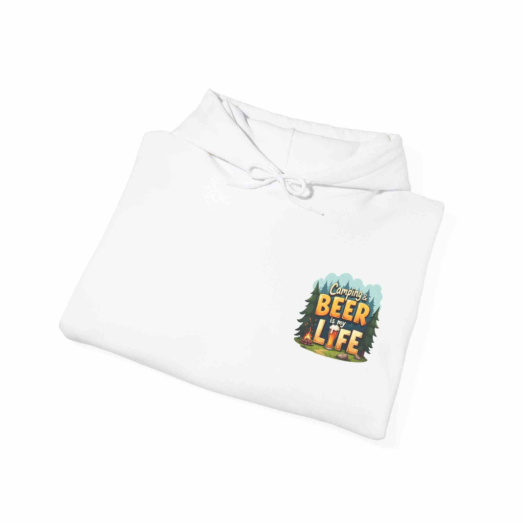 Beer Life Camping Hoodie, Unisex Heavy Blend Sweatshirt, Outdoor Wear, Gift for Campers, Festival Attire, Unique Beer Lover Gift