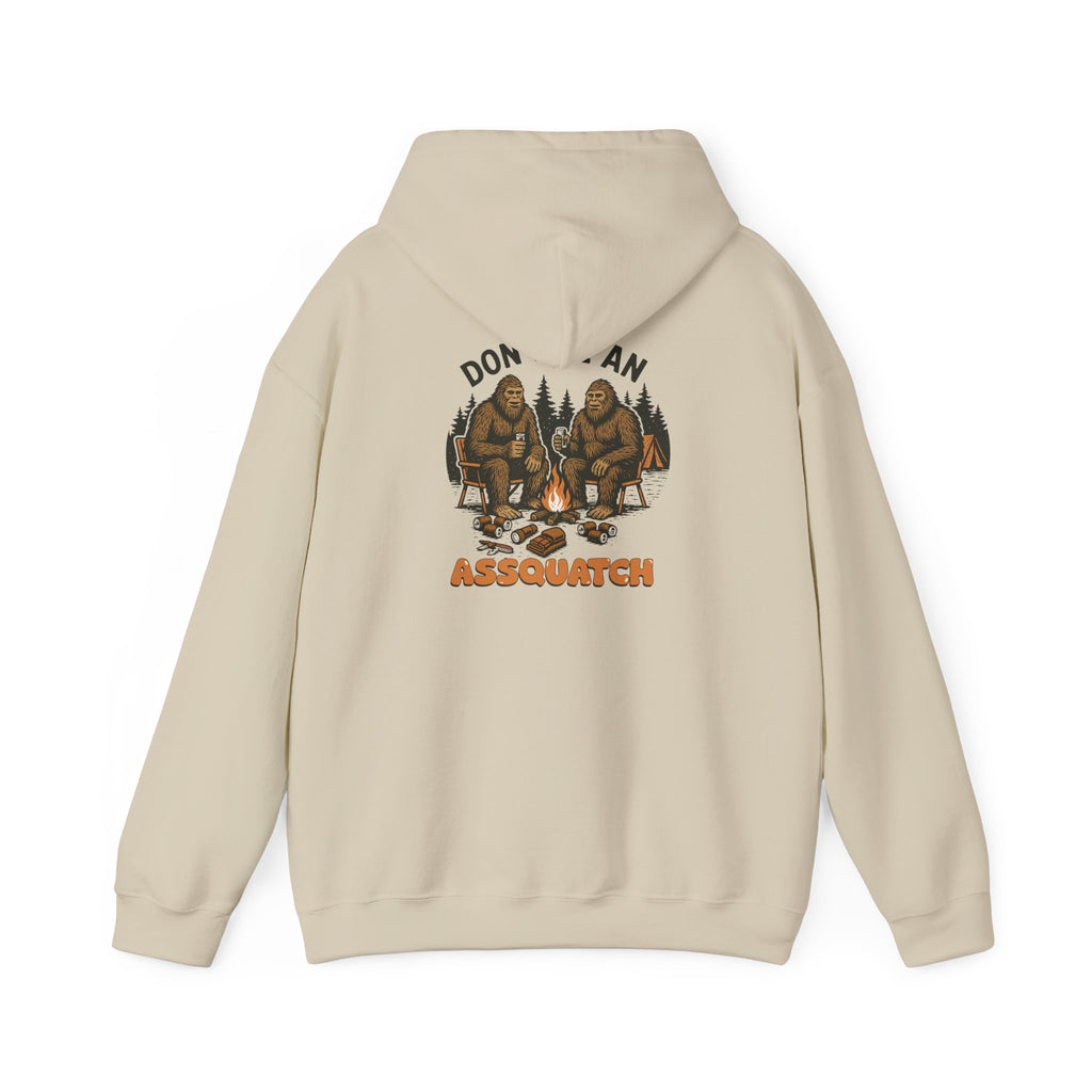 Cozy Bigfoot Hoodie - Unisex Heavy Blend Sweatshirt, Outdoor Adventure Shirt, Campfire Apparel, Gift for Nature Lovers, Sasquatch Themed