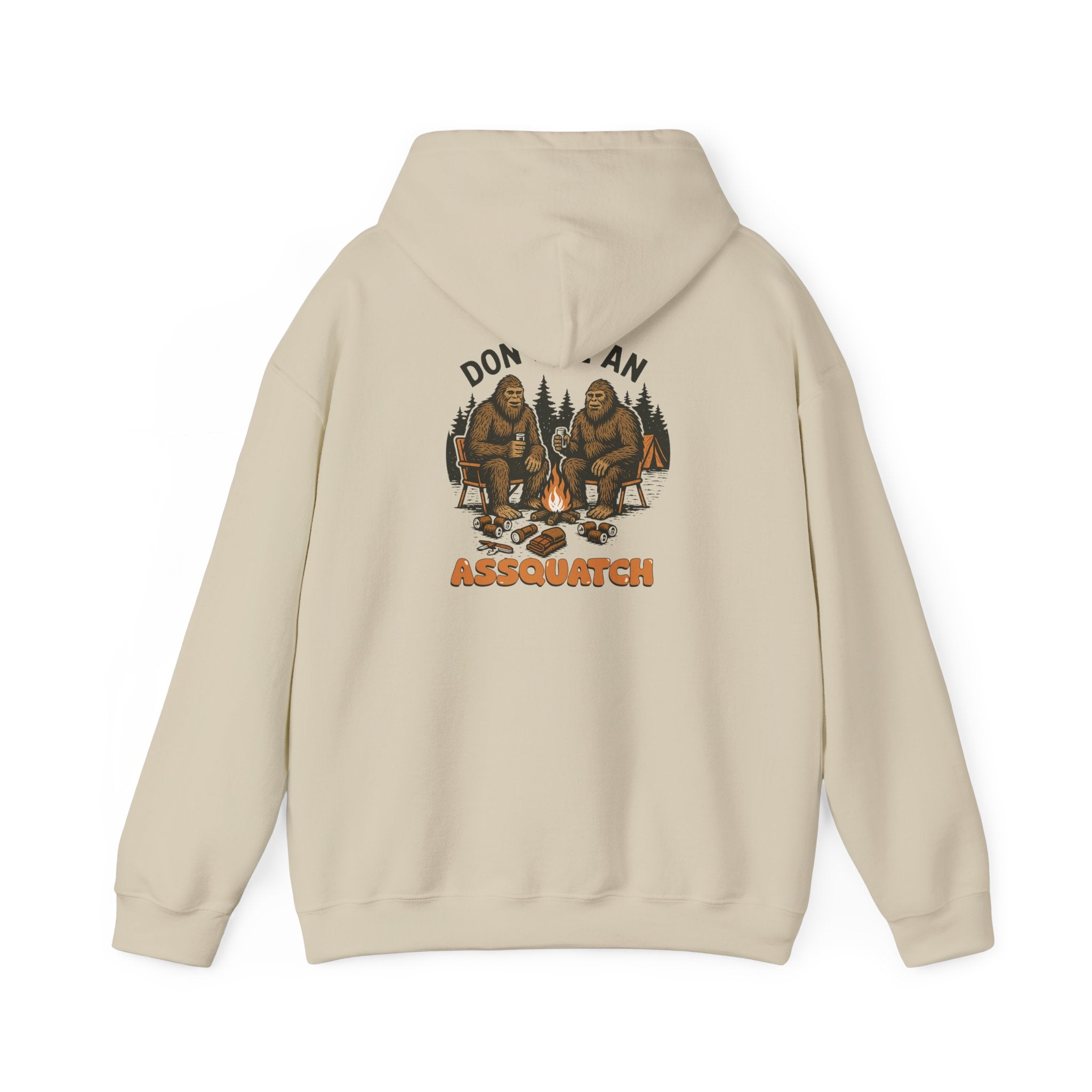 Cozy Bigfoot Hoodie - Unisex Heavy Blend Sweatshirt, Outdoor Adventure Shirt, Campfire Apparel, Gift for Nature Lovers, Sasquatch Themed