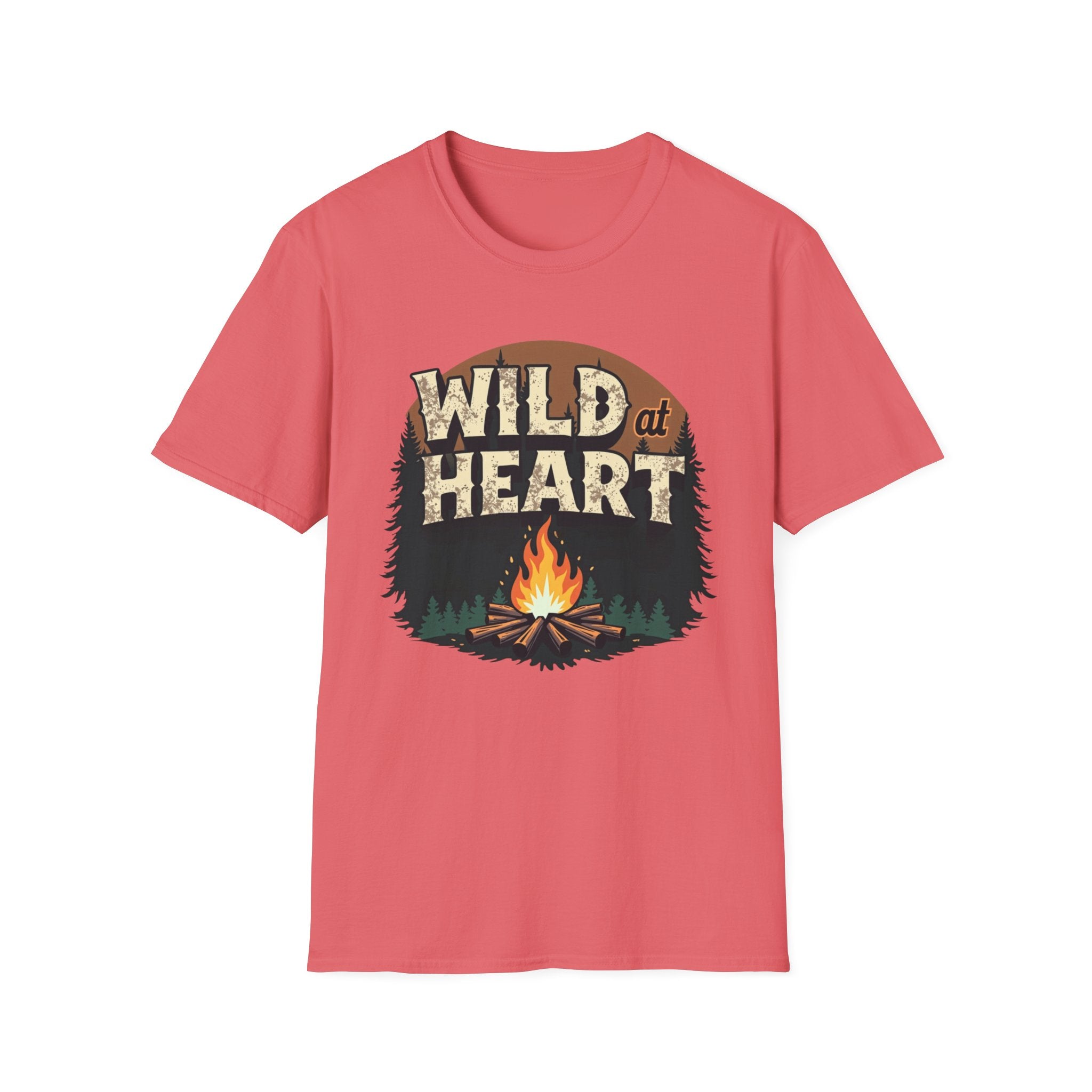 Wild at Heart Camping T-Shirt, Adventure Shirt, Nature Lover Tee, Gift for Campers, Unisex Outdoor Fashion