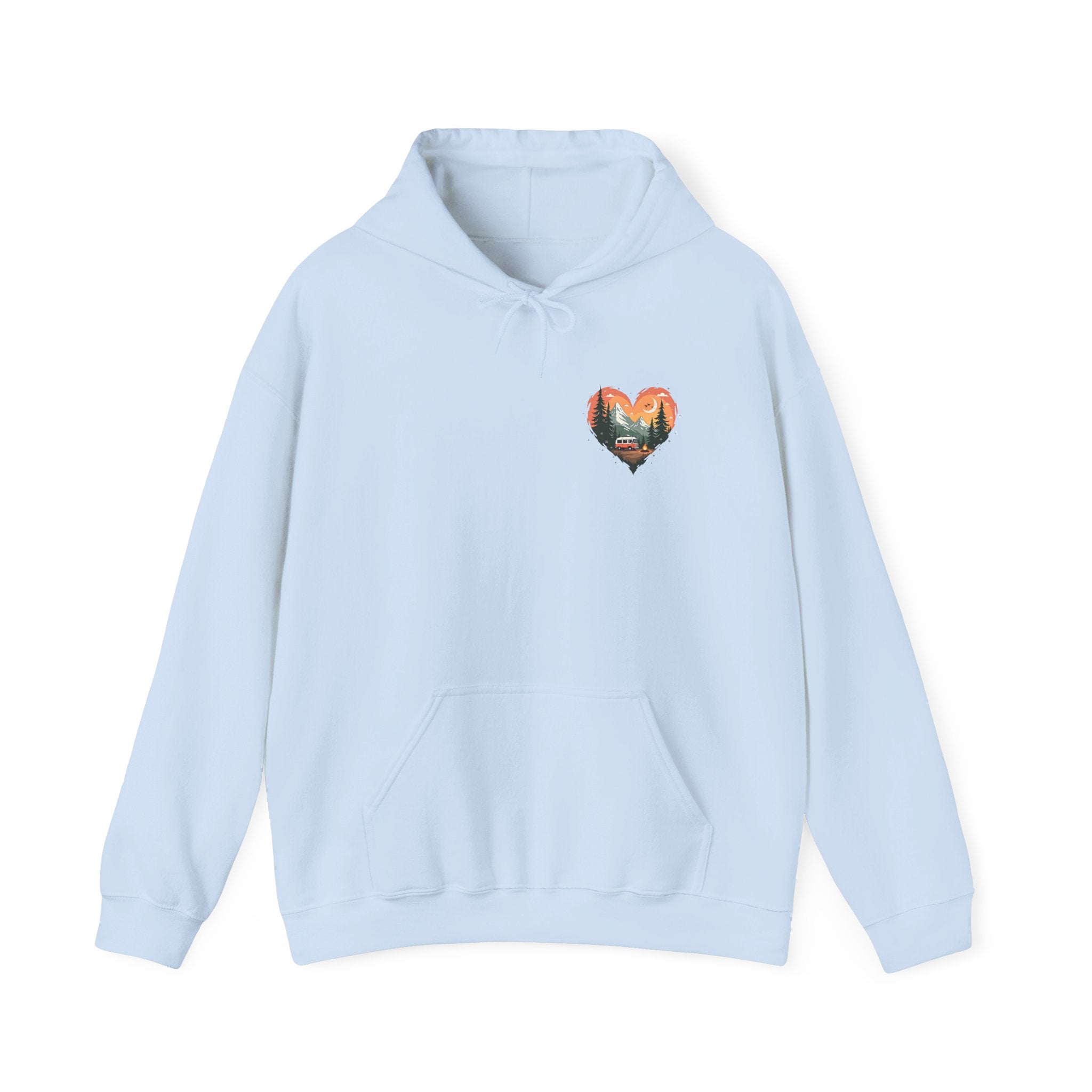 Nature Lover's Heart Hoodie, Cozy Outdoor Sweatshirt, Gift for Adventurers, Camping Apparel, Fall Fashion, Unisex Hooded Sweatshirt