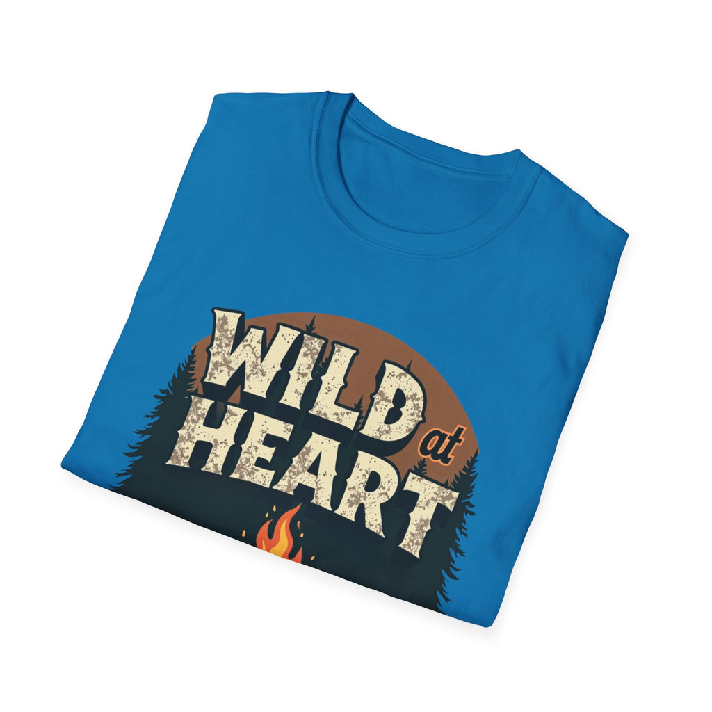 Wild at Heart Camping T-Shirt, Adventure Shirt, Nature Lover Tee, Gift for Campers, Unisex Outdoor Fashion