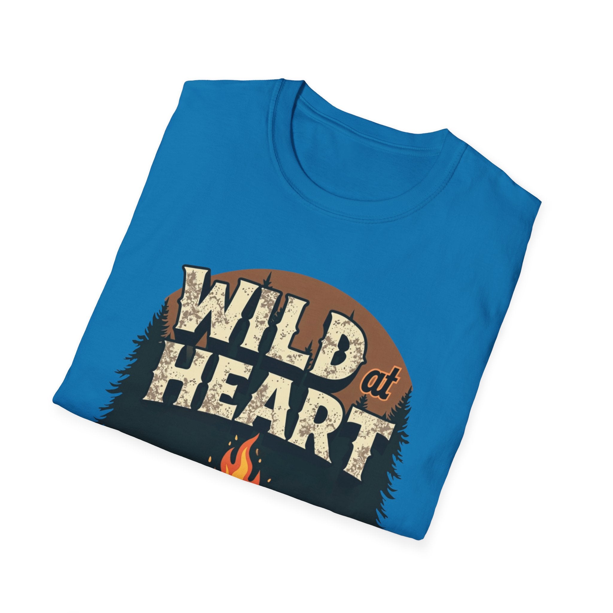 Wild at Heart Camping T-Shirt, Adventure Shirt, Nature Lover Tee, Gift for Campers, Unisex Outdoor Fashion