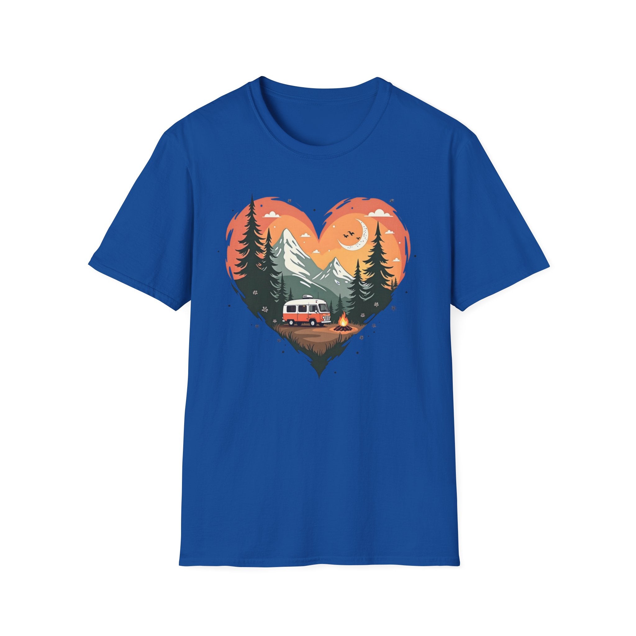 Heart Adventure Unisex T-Shirt - Nature Lovers Gift, Boho Style Tee, Camping Shirt, Travel Enthusiast Apparel, Summer Outdoor Wear