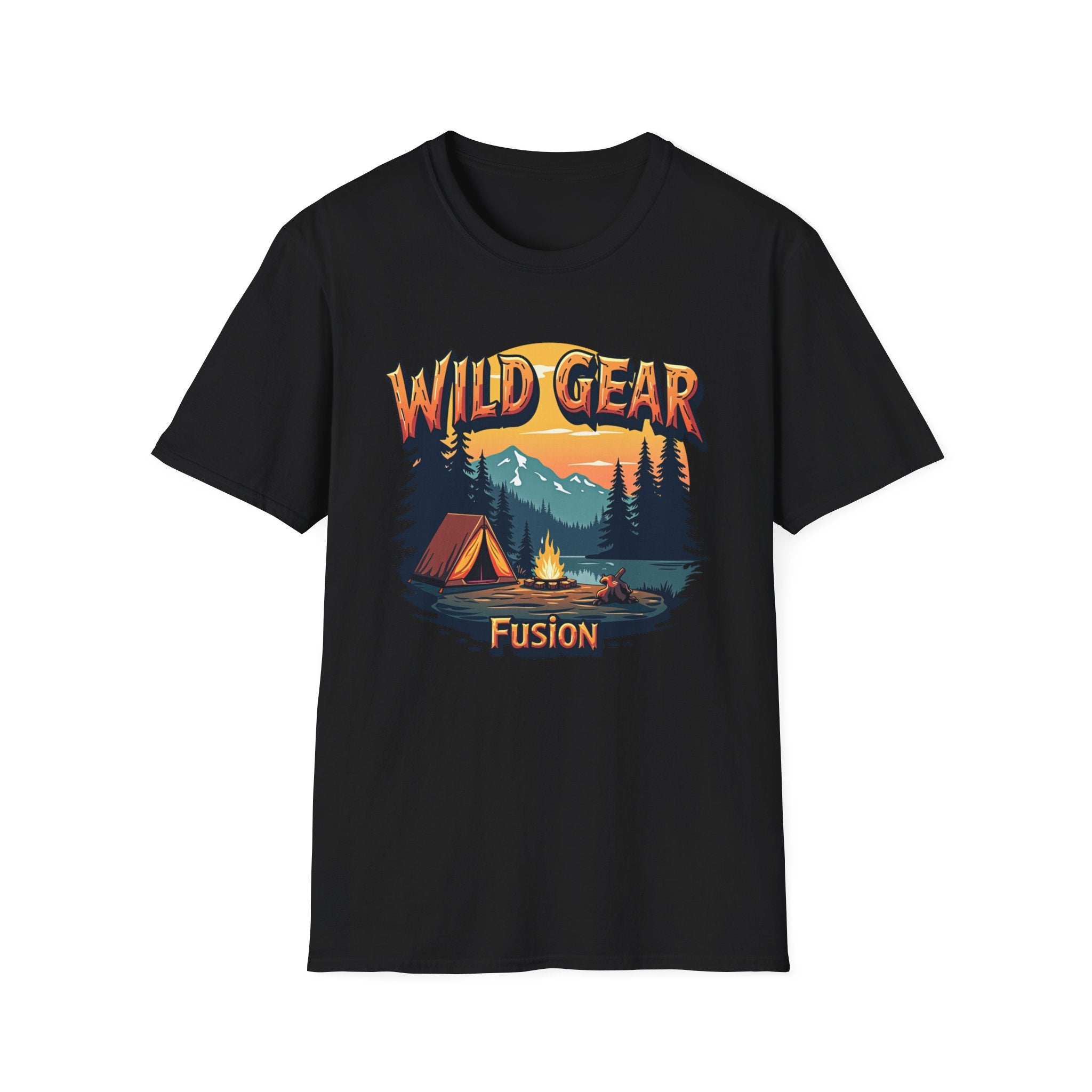 Wild Gear Camping T-Shirt - Nature Lover Apparel, Outdoor Adventure Tee, Gift for Campers, Casual Wear, Summer Festival Shirt