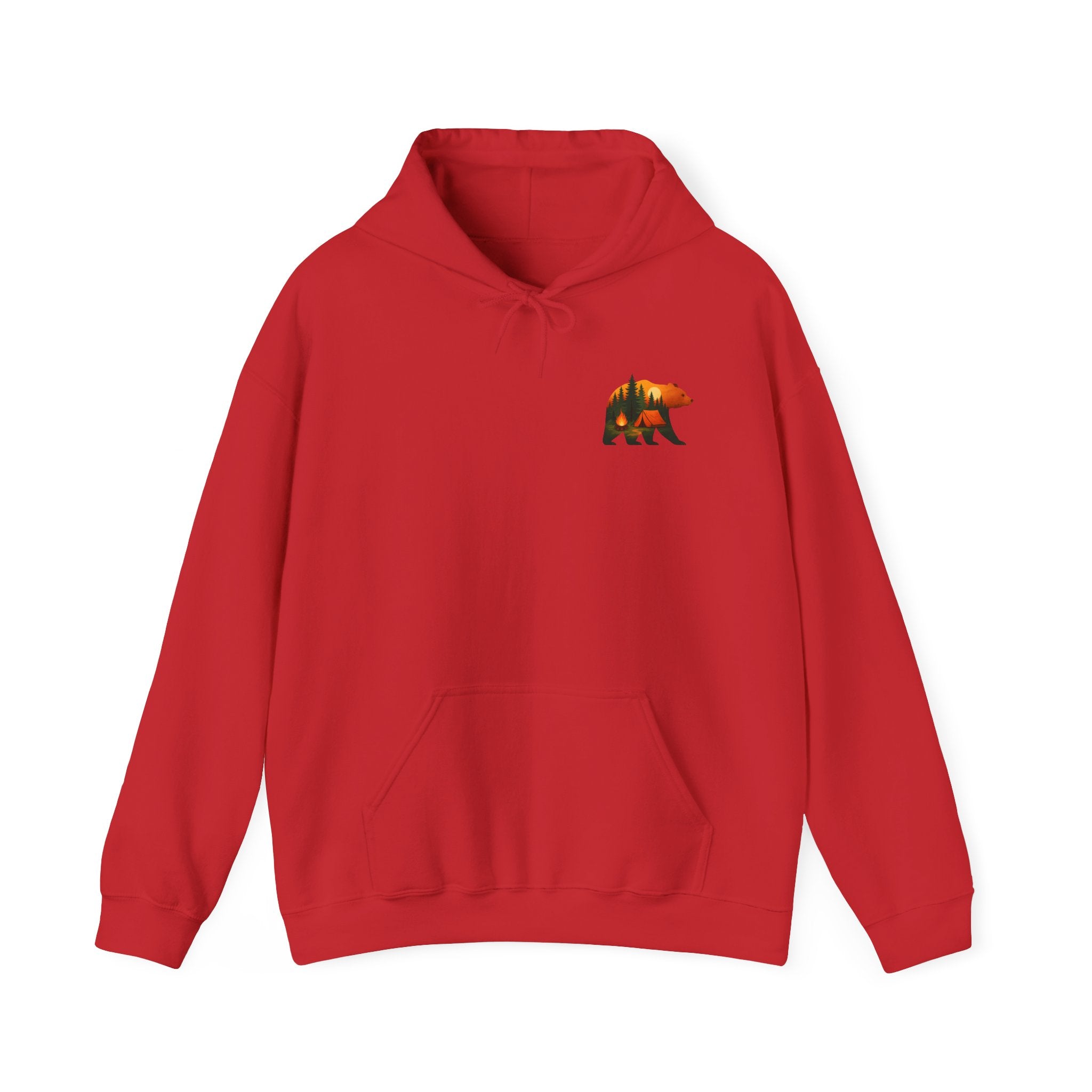 Nature-Inspired Bear Hoodie, Camping Gift, Cozy Sweatshirt for Outdoors Lovers, Adventure Apparel, Unisex Hooded Top