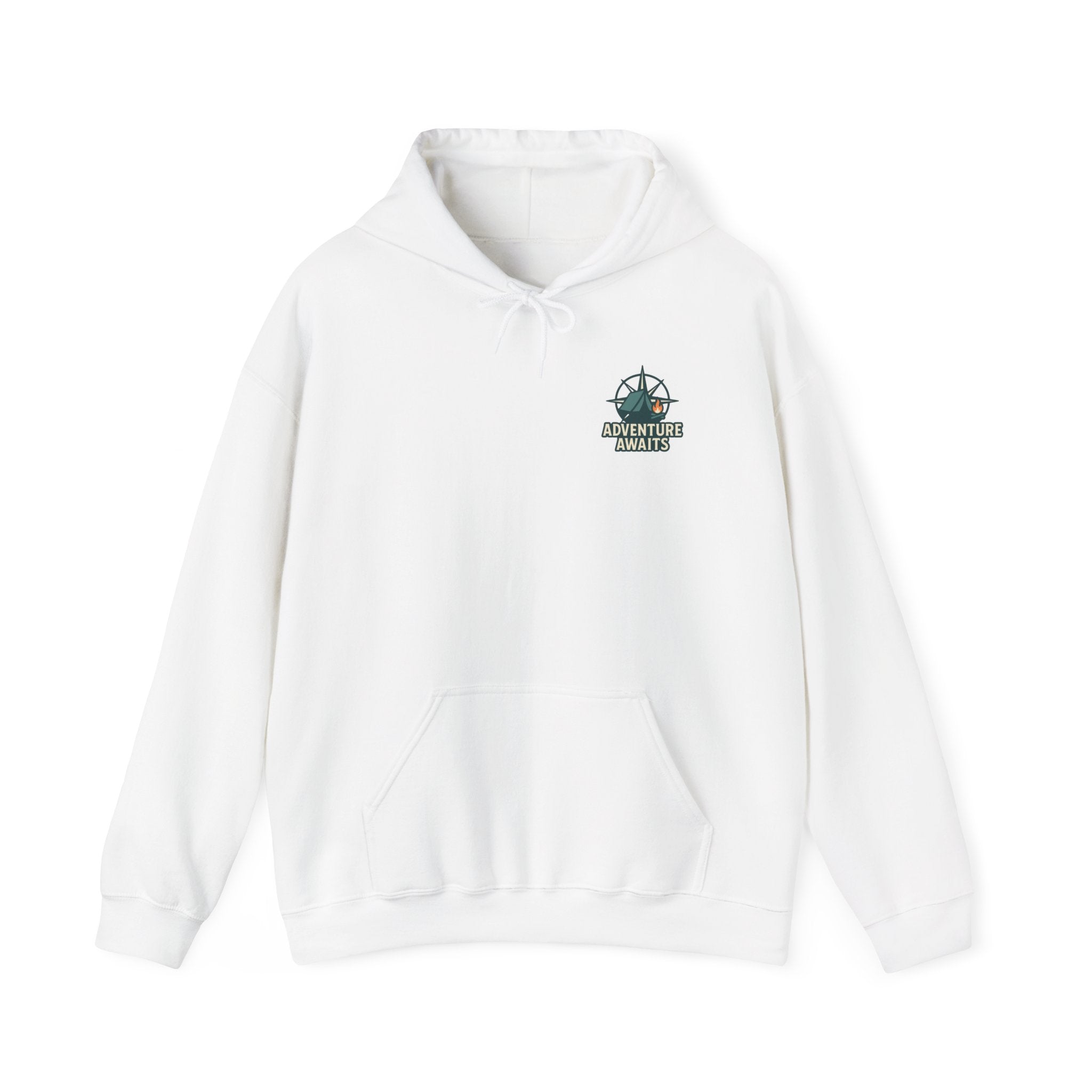 Adventure Awaits Unisex Hoodie - Cozy Outdoor Sweatshirt, Camping Apparel, Gift for Adventure Lovers, Travel Hoodie, Casual Wear
