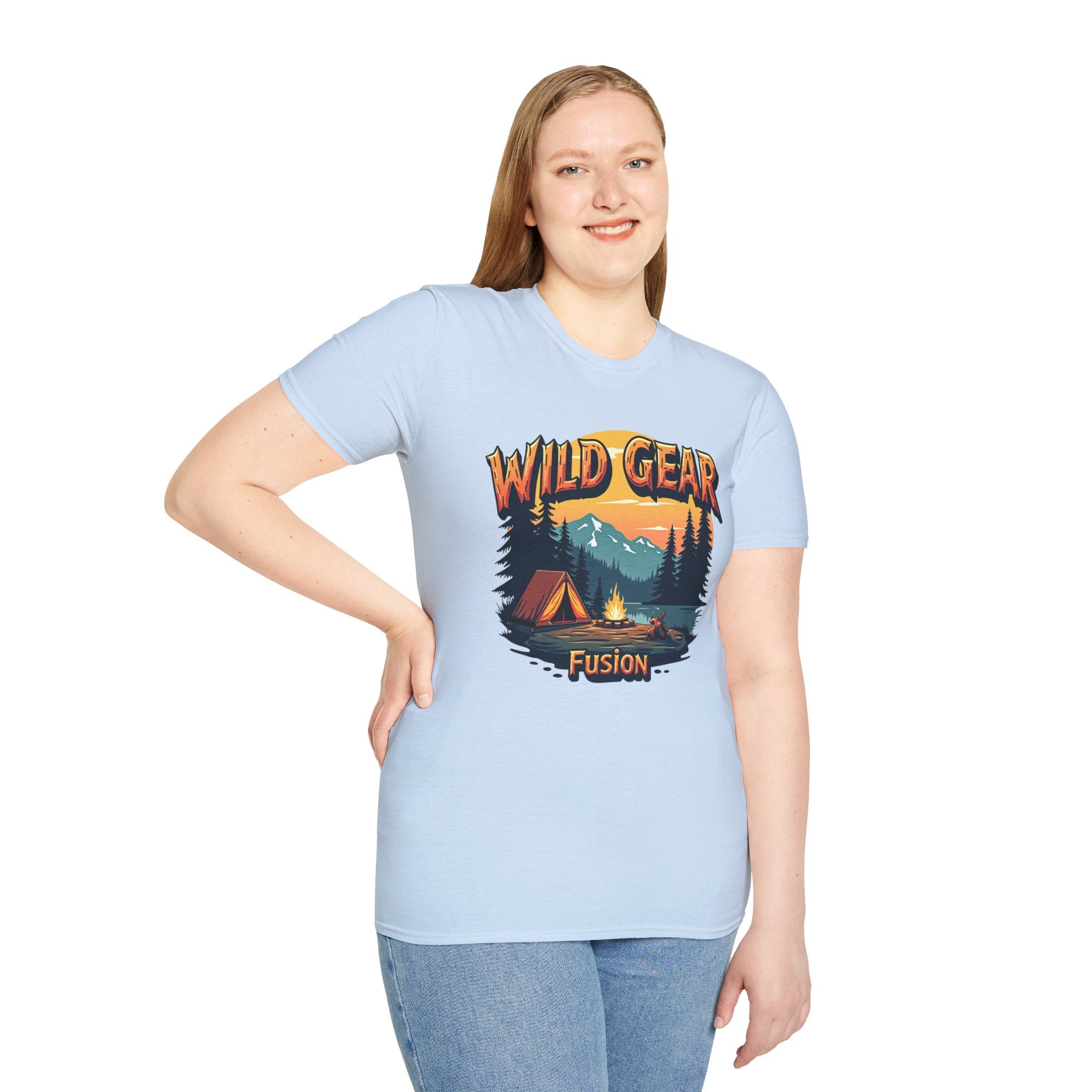 Wild Gear Camping T-Shirt - Nature Lover Apparel, Outdoor Adventure Tee, Gift for Campers, Casual Wear, Summer Festival Shirt