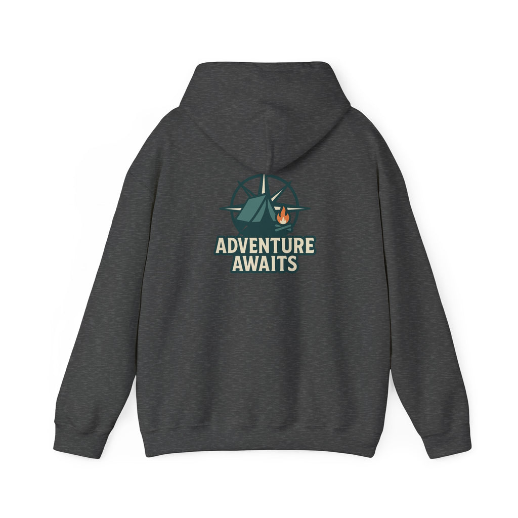 Adventure Awaits Unisex Hoodie - Cozy Outdoor Sweatshirt, Camping Apparel, Gift for Adventure Lovers, Travel Hoodie, Casual Wear