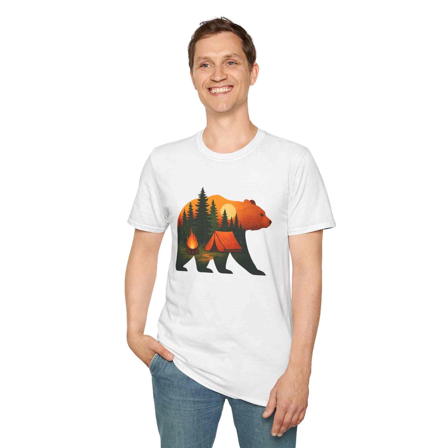 Nature-Inspired Bear Silhouette T-Shirt for Outdoor Lovers | Gift for Campers, Adventure Enthusiasts, Nature Walks, Hiking, [...]