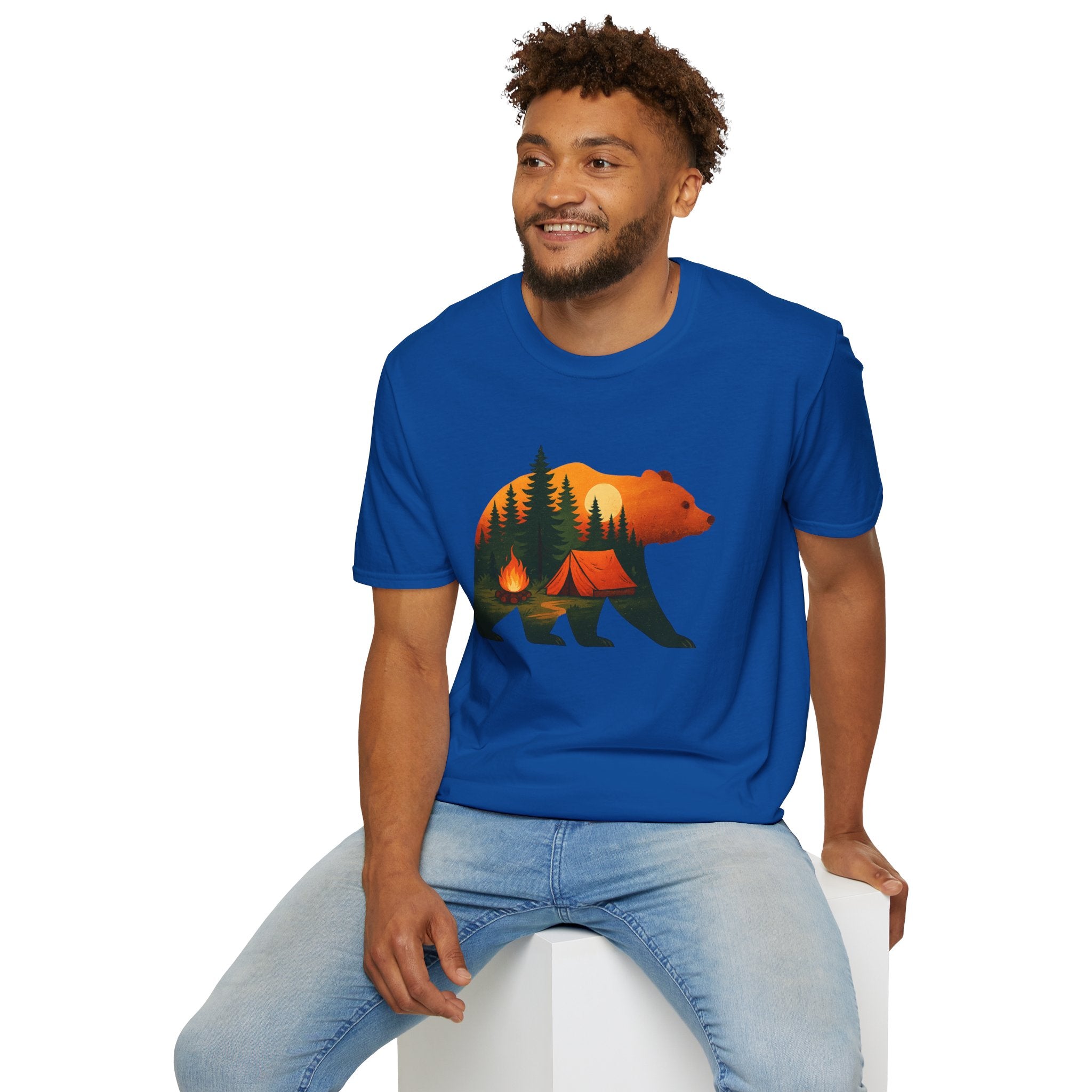 Nature-Inspired Bear Silhouette T-Shirt for Outdoor Lovers | Gift for Campers, Adventure Enthusiasts, Nature Walks, Hiking, [...]