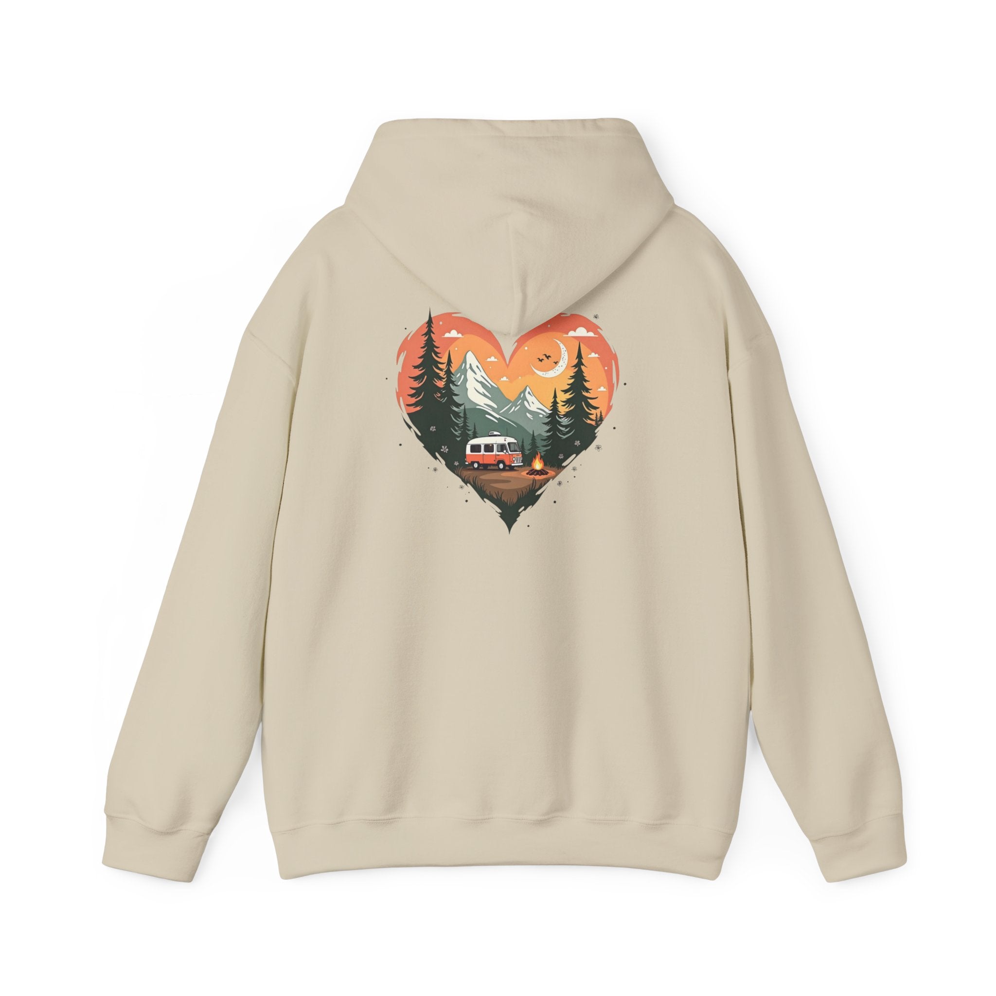 Nature Lover's Heart Hoodie, Cozy Outdoor Sweatshirt, Gift for Adventurers, Camping Apparel, Fall Fashion, Unisex Hooded Sweatshirt