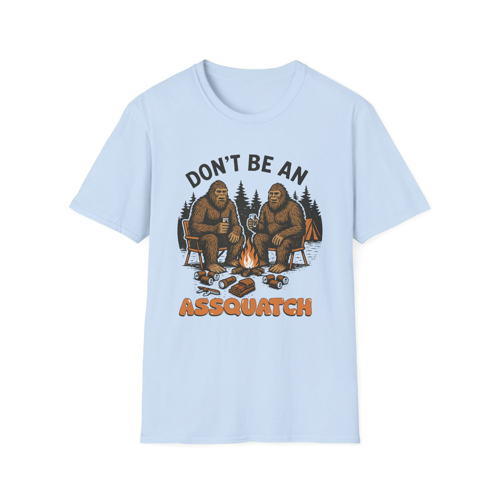 Funny Sasquatch Camping T-Shirt, Unisex Outdoors Tee for Nature Lovers, Wildlife Humor Shirt, Great Gift for Friends, Camping Essentials