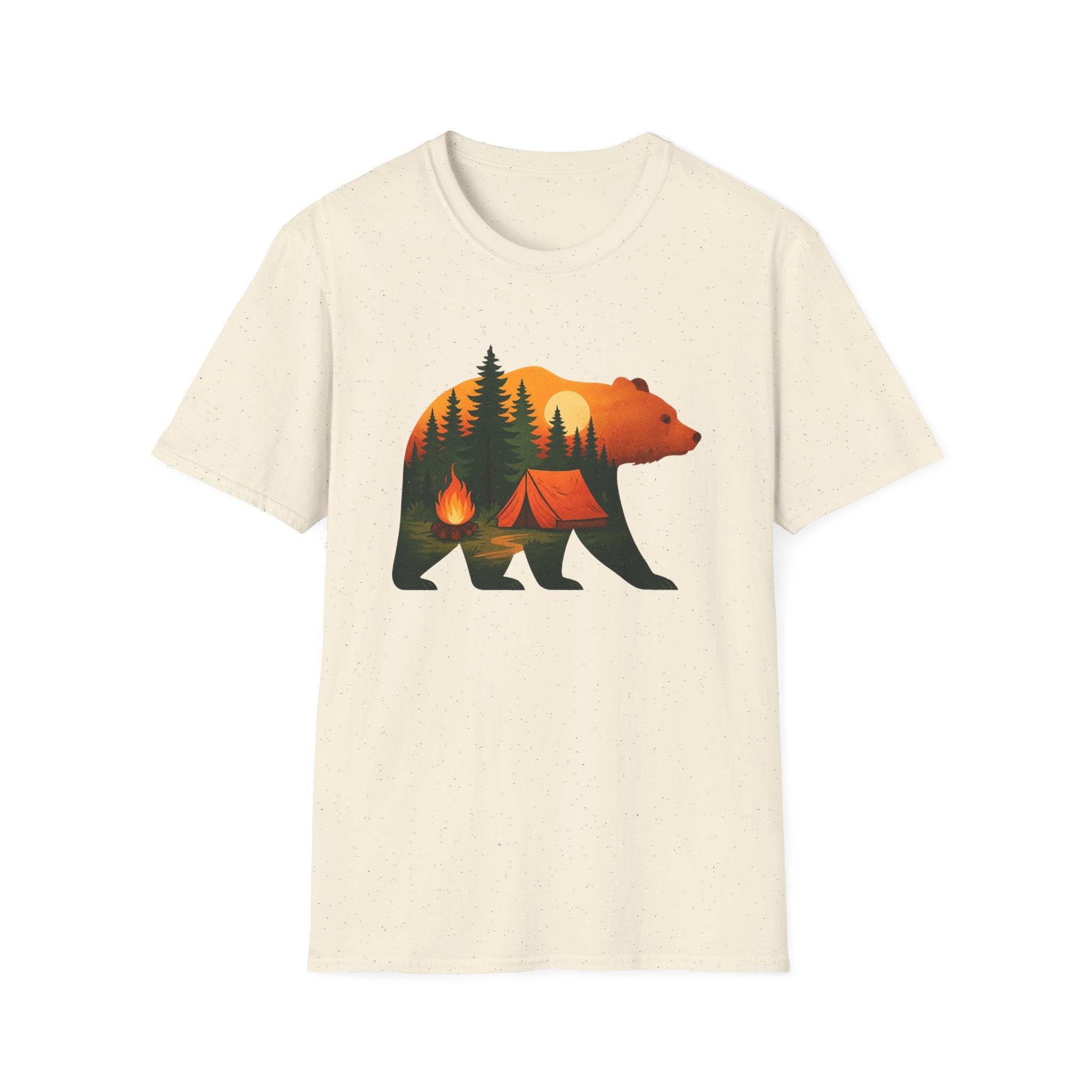 Nature-Inspired Bear Silhouette T-Shirt for Outdoor Lovers | Gift for Campers, Adventure Enthusiasts, Nature Walks, Hiking, [...]