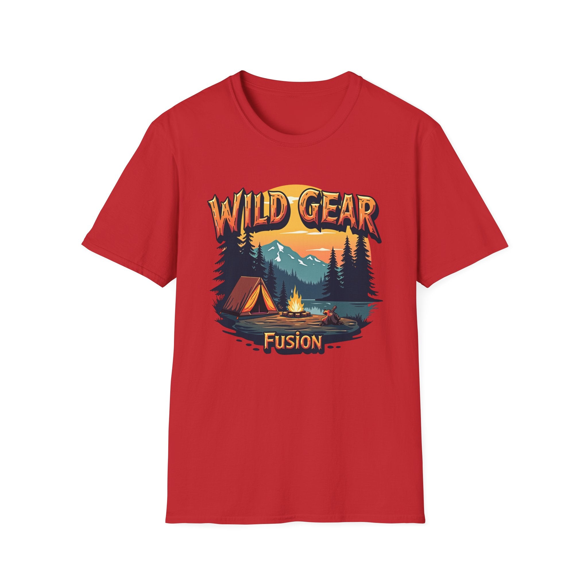 Wild Gear Camping T-Shirt - Nature Lover Apparel, Outdoor Adventure Tee, Gift for Campers, Casual Wear, Summer Festival Shirt