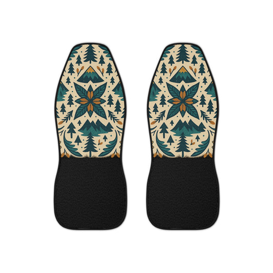 Floral Design Car Seat Covers, Boho Car Accessories, Outdoor Aesthetic, Perfect for Road Trips, Gift for Nature Lovers