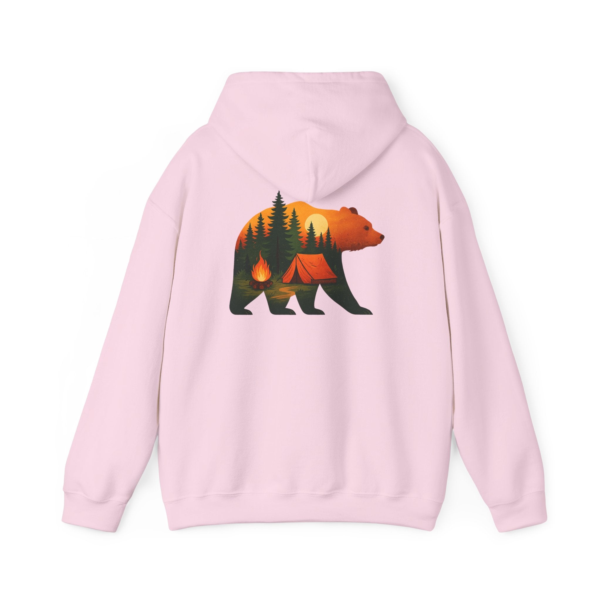 Nature-Inspired Bear Hoodie, Camping Gift, Cozy Sweatshirt for Outdoors Lovers, Adventure Apparel, Unisex Hooded Top