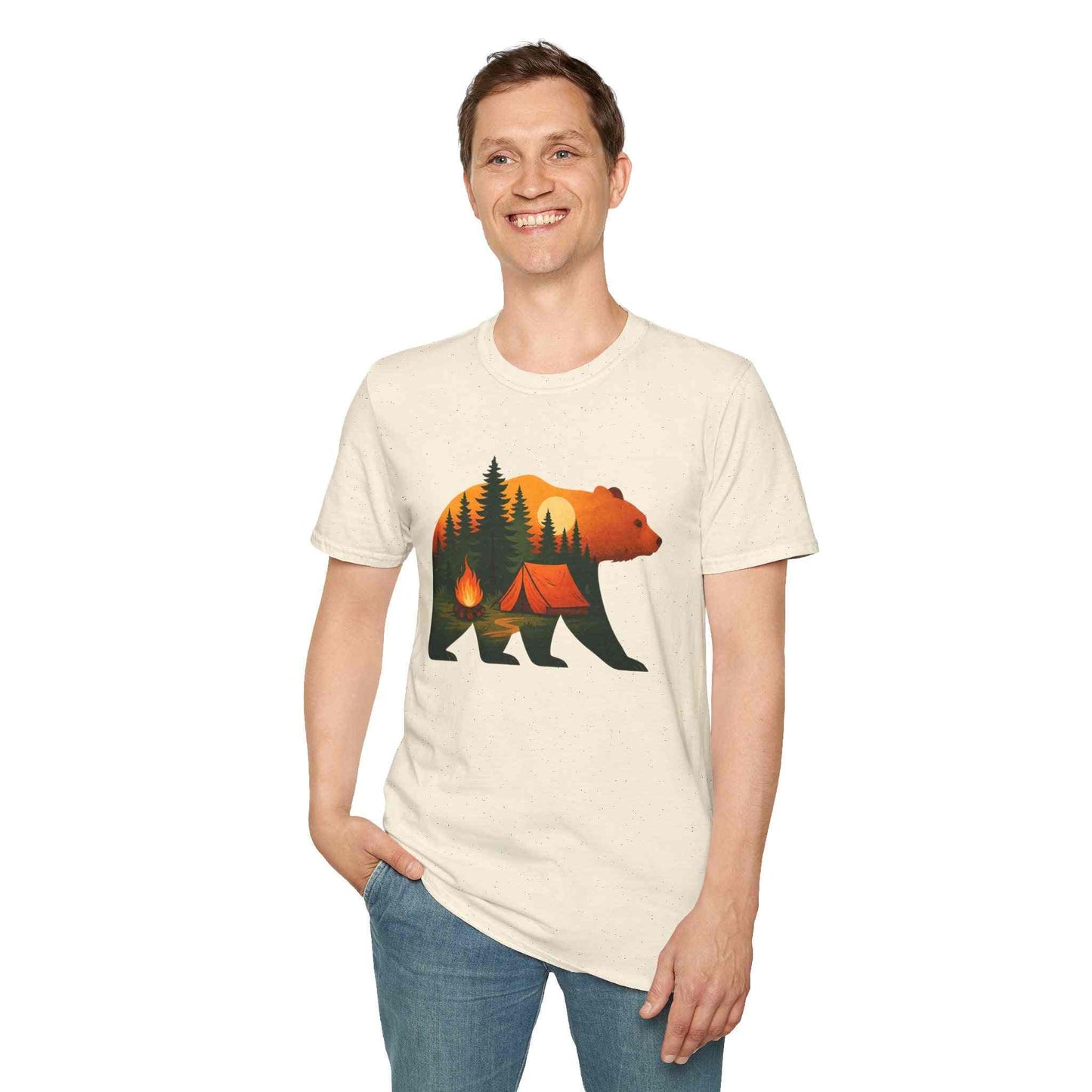 Nature-Inspired Bear Silhouette T-Shirt for Outdoor Lovers | Gift for Campers, Adventure Enthusiasts, Nature Walks, Hiking, [...]
