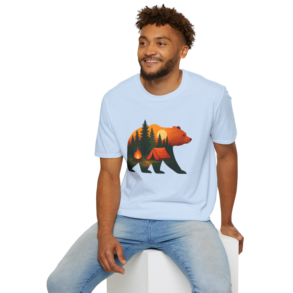 Nature-Inspired Bear Silhouette T-Shirt for Outdoor Lovers | Gift for Campers, Adventure Enthusiasts, Nature Walks, Hiking, [...]