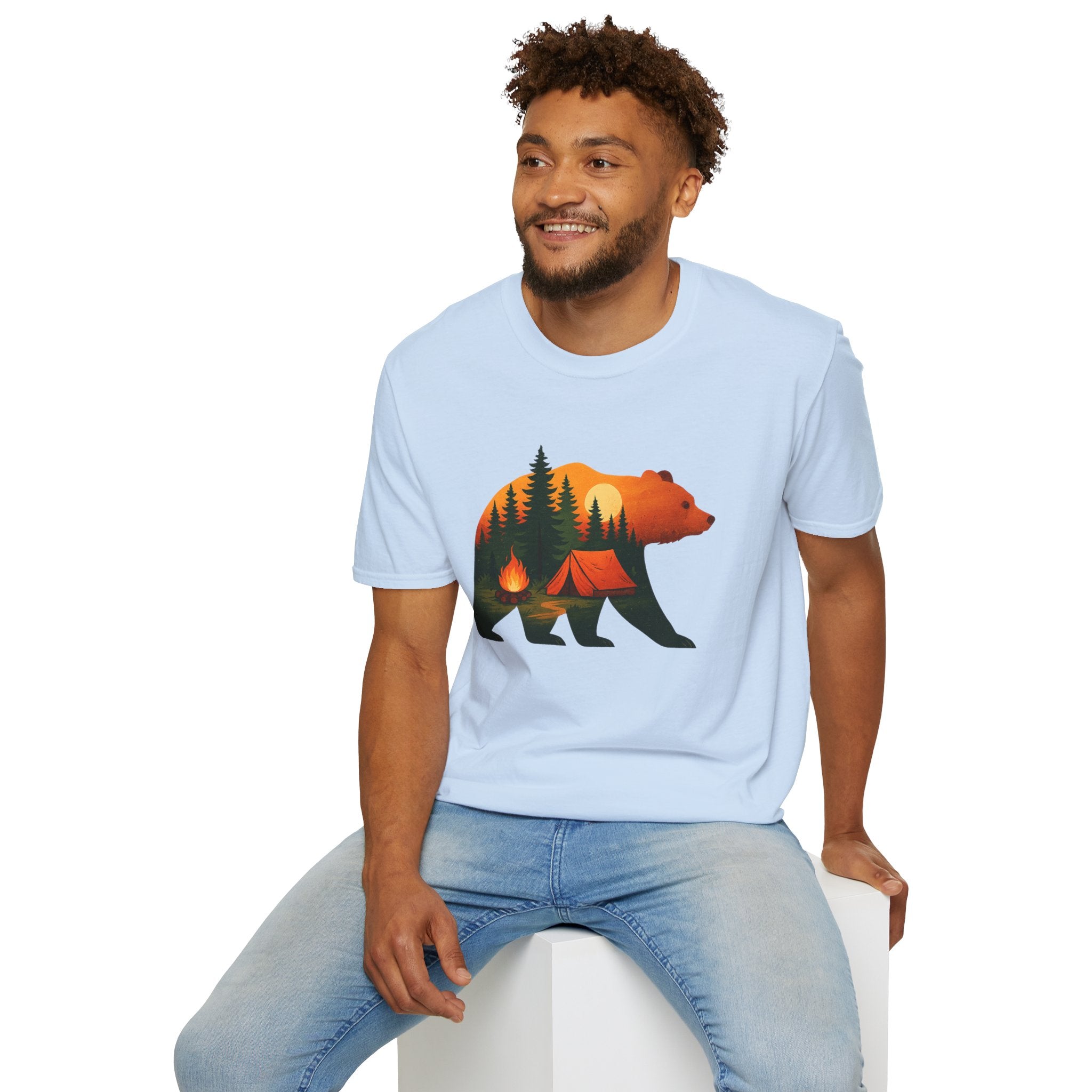 Nature-Inspired Bear Silhouette T-Shirt for Outdoor Lovers | Gift for Campers, Adventure Enthusiasts, Nature Walks, Hiking, [...]