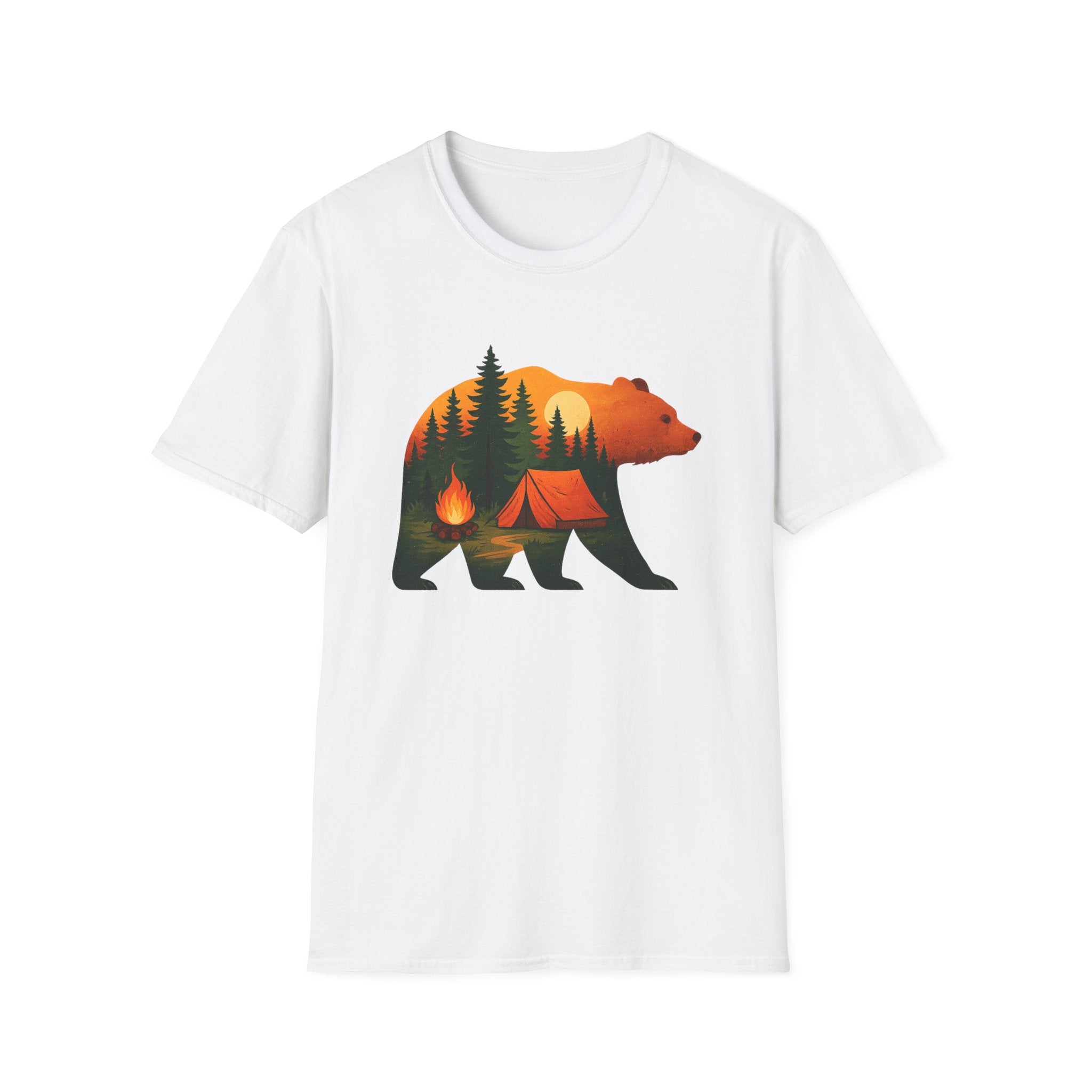 Nature-Inspired Bear Silhouette T-Shirt for Outdoor Lovers | Gift for Campers, Adventure Enthusiasts, Nature Walks, Hiking, [...]