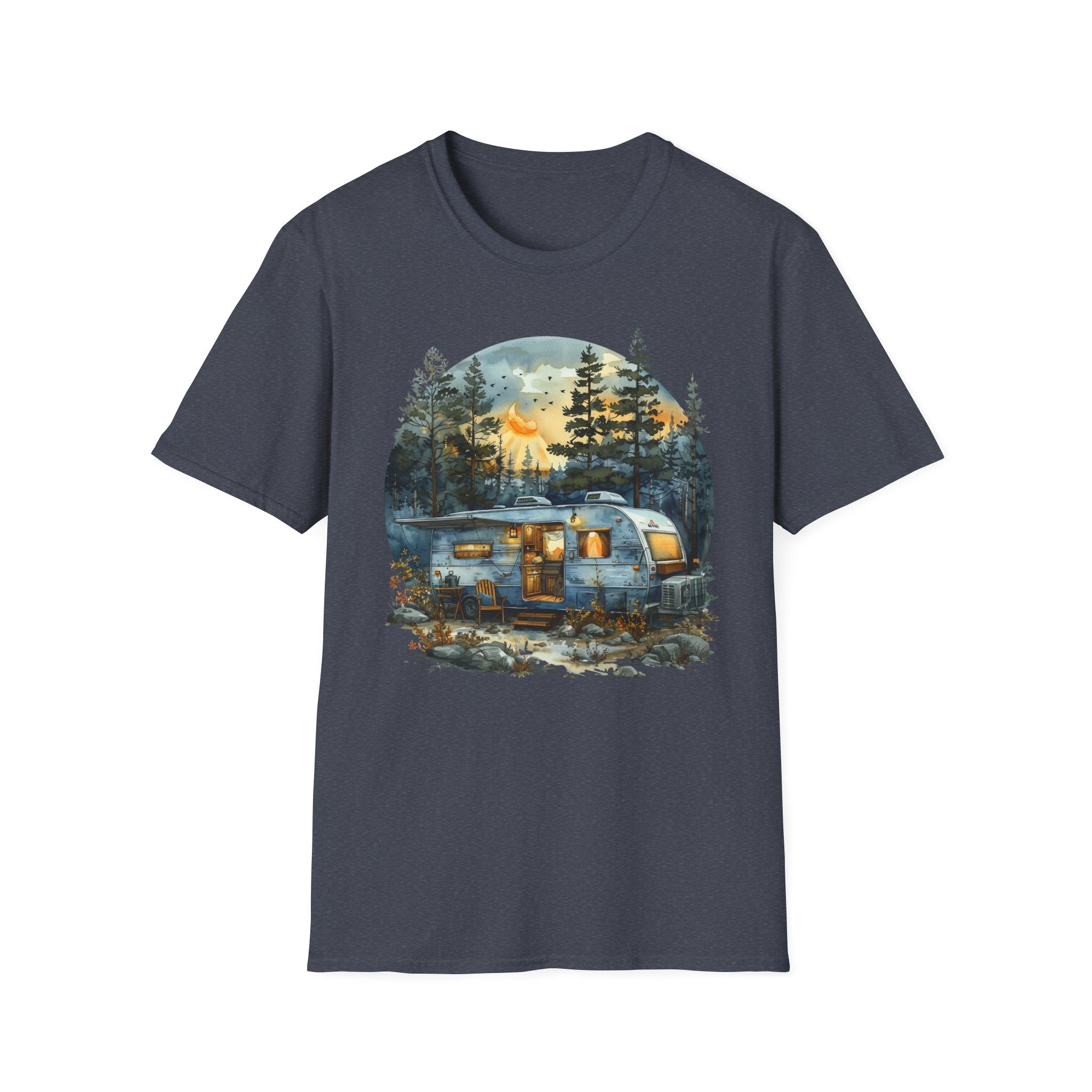 Cozy Camper Unisex Softstyle T-Shirt | Adventure Tee, Nature Lover Gift, Camping Outfit, Summer Vibes, Travel Shirt