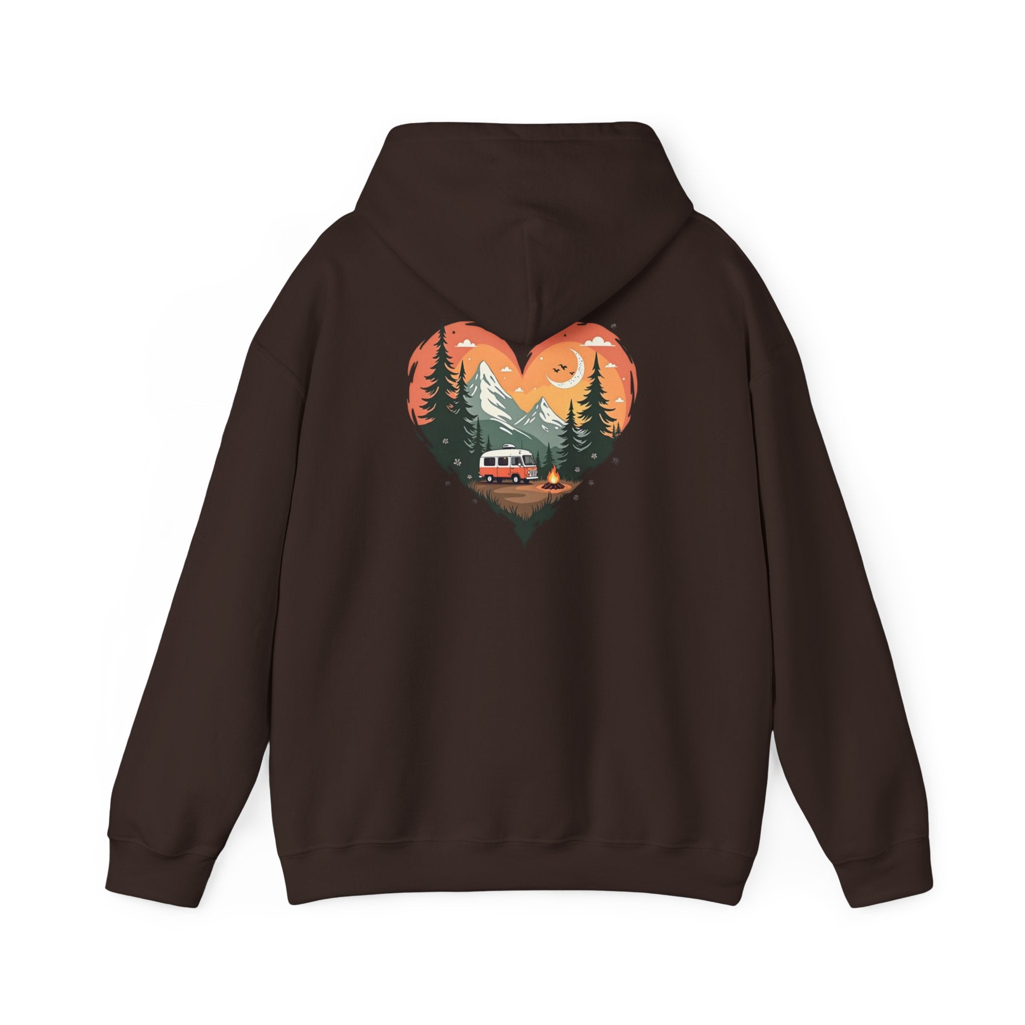 Nature Lover's Heart Hoodie, Cozy Outdoor Sweatshirt, Gift for Adventurers, Camping Apparel, Fall Fashion, Unisex Hooded Sweatshirt