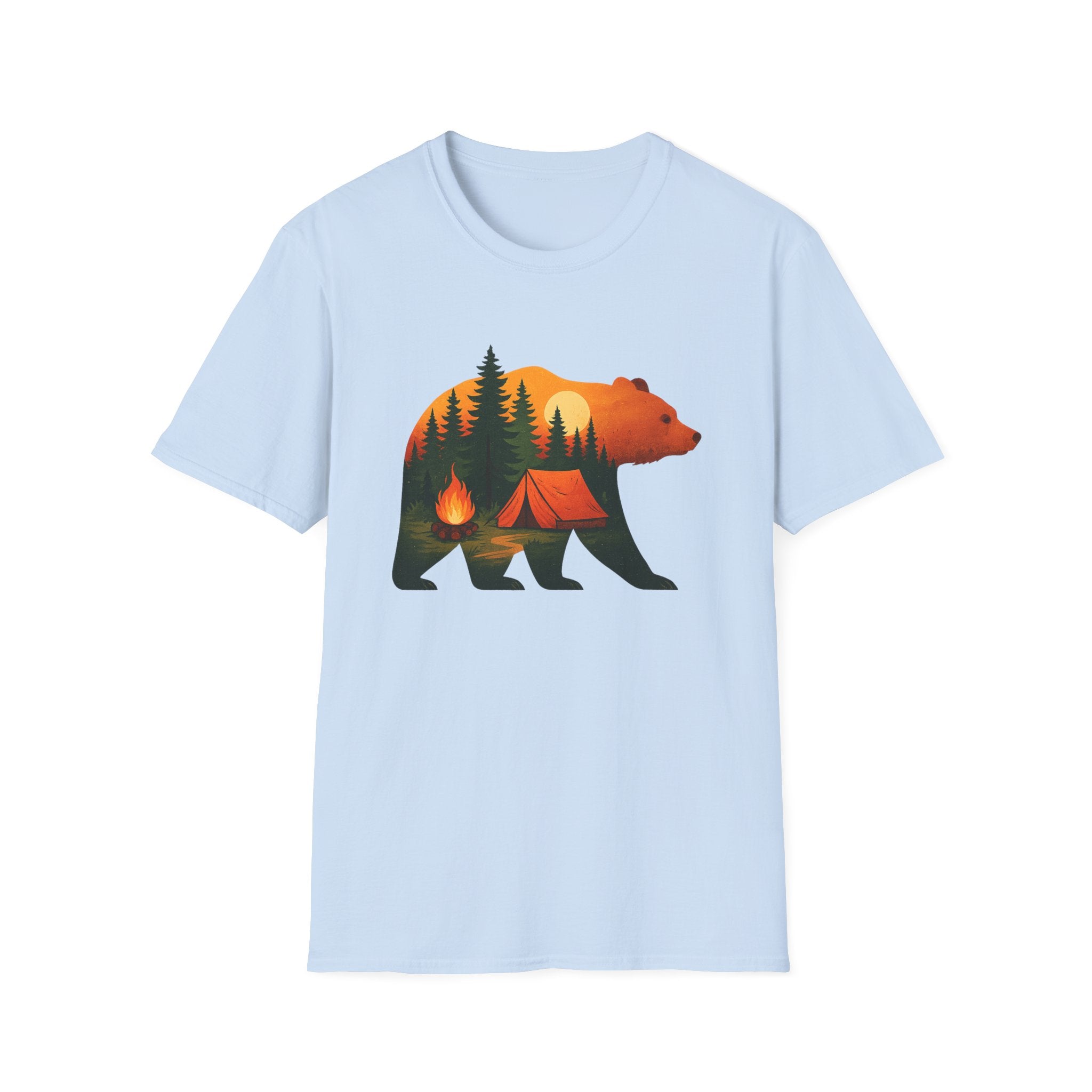 Nature-Inspired Bear Silhouette T-Shirt for Outdoor Lovers | Gift for Campers, Adventure Enthusiasts, Nature Walks, Hiking, [...]