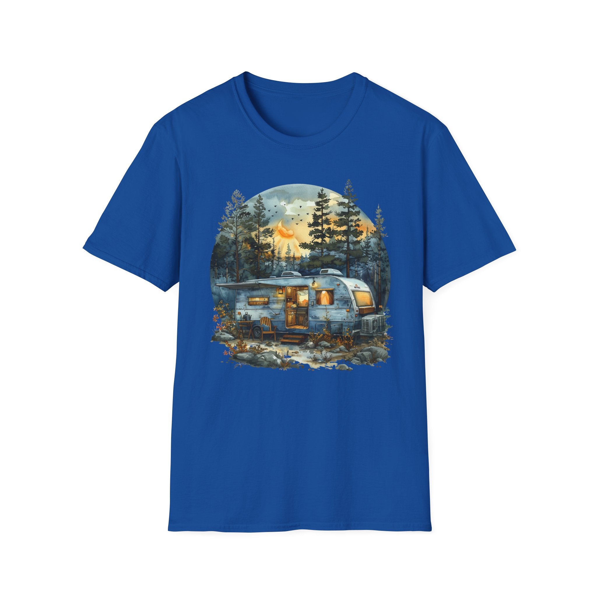 Cozy Camper Unisex Softstyle T-Shirt | Adventure Tee, Nature Lover Gift, Camping Outfit, Summer Vibes, Travel Shirt