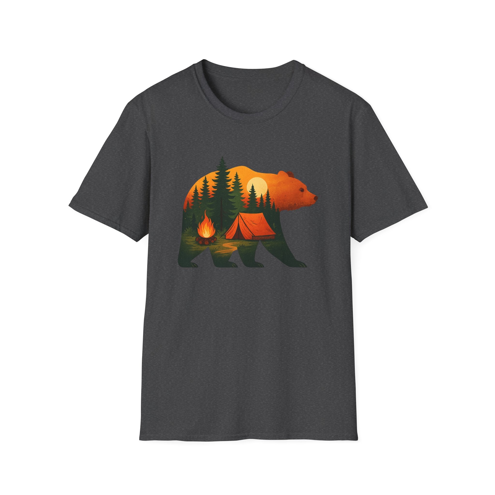 Nature-Inspired Bear Silhouette T-Shirt for Outdoor Lovers | Gift for Campers, Adventure Enthusiasts, Nature Walks, Hiking, [...]