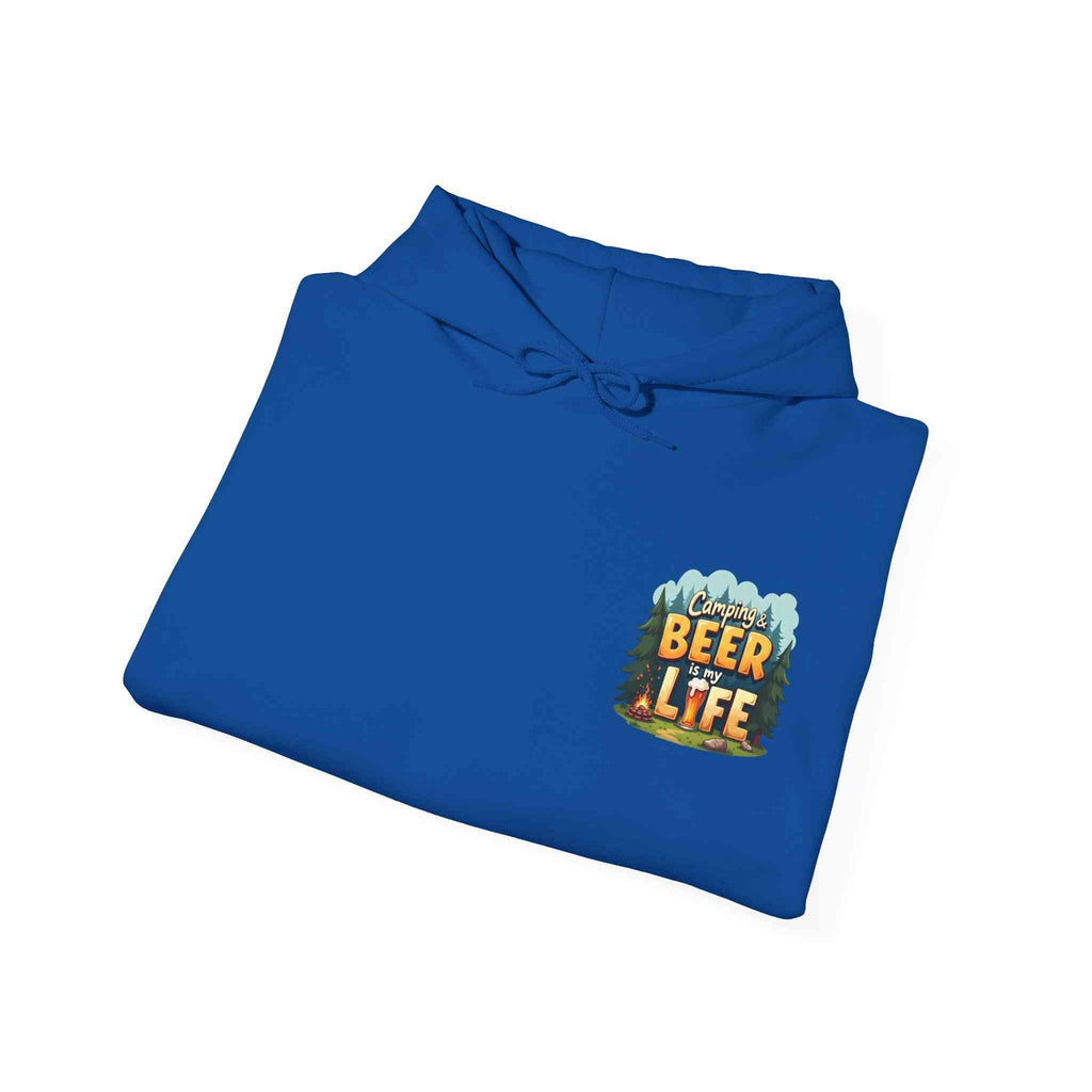 Beer Life Camping Hoodie, Unisex Heavy Blend Sweatshirt, Outdoor Wear, Gift for Campers, Festival Attire, Unique Beer Lover Gift