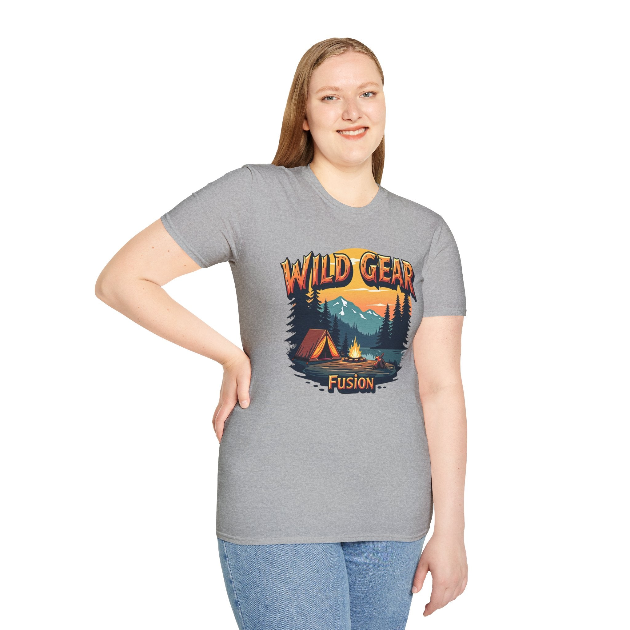 Wild Gear Camping T-Shirt - Nature Lover Apparel, Outdoor Adventure Tee, Gift for Campers, Casual Wear, Summer Festival Shirt