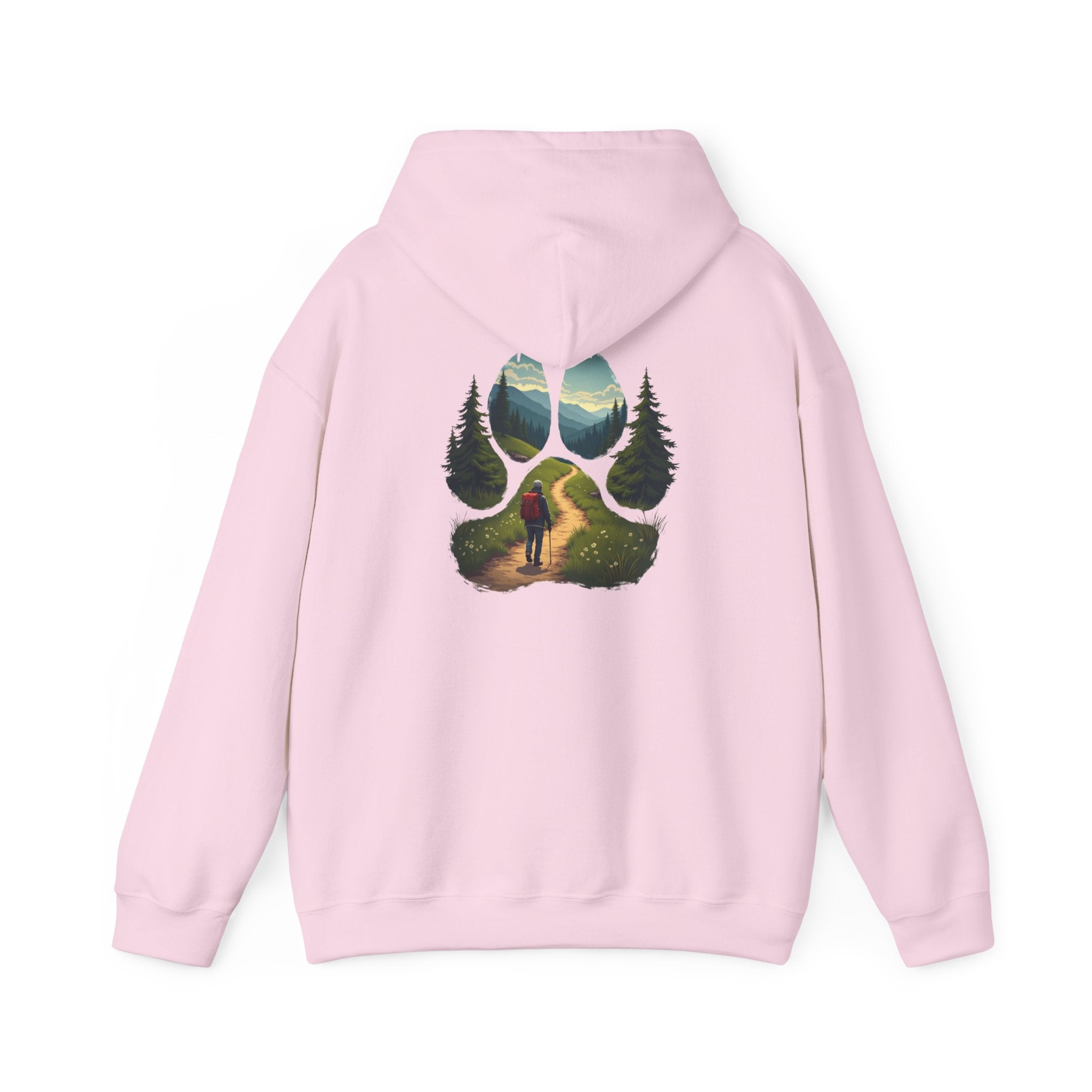 Nature-Inspired Animal Paw Print Hoodie - Cozy Sweatshirt for Outdoor Lovers, Gifts for Hikers, Camping, Animal Lovers, Unisex Apparel