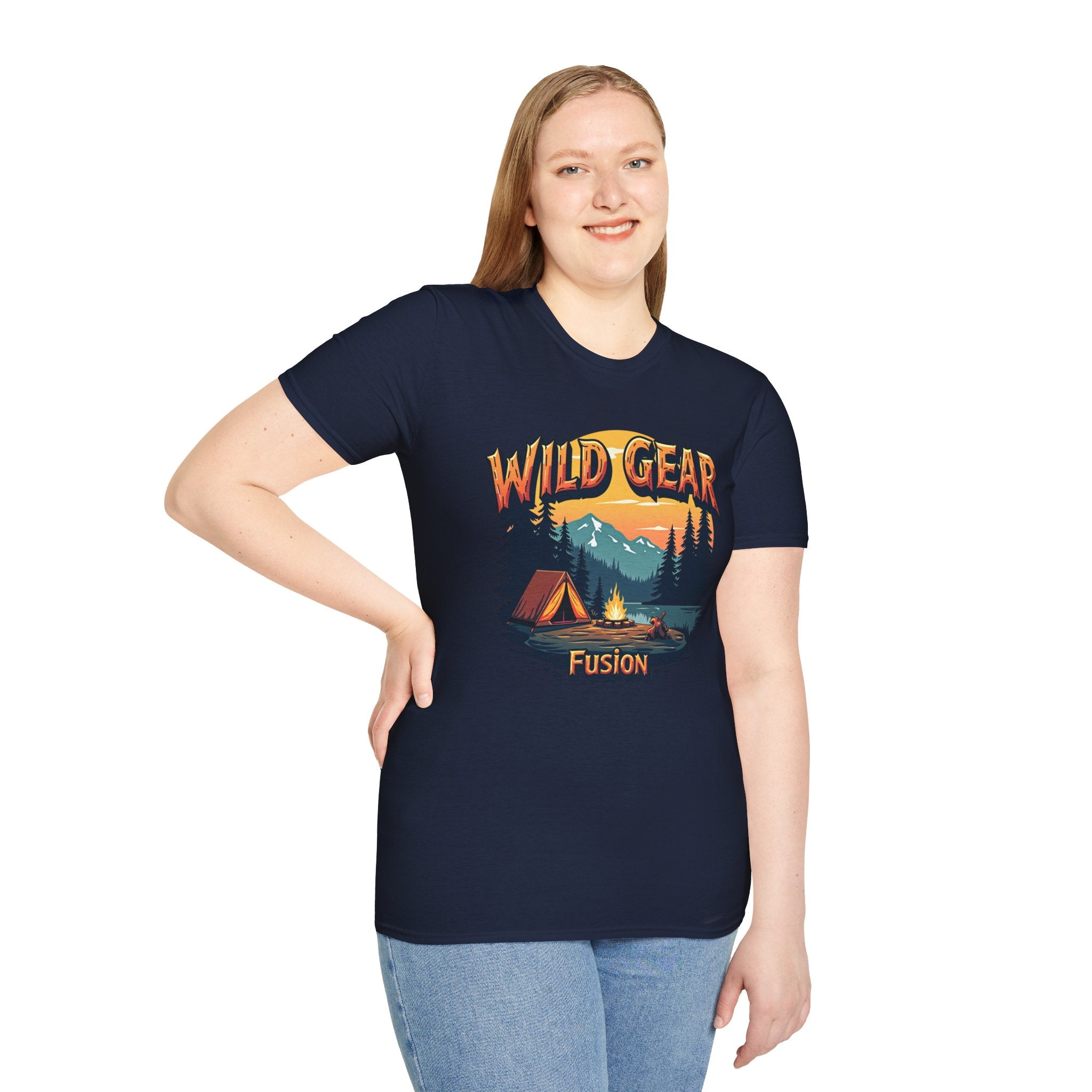 Wild Gear Camping T-Shirt - Nature Lover Apparel, Outdoor Adventure Tee, Gift for Campers, Casual Wear, Summer Festival Shirt