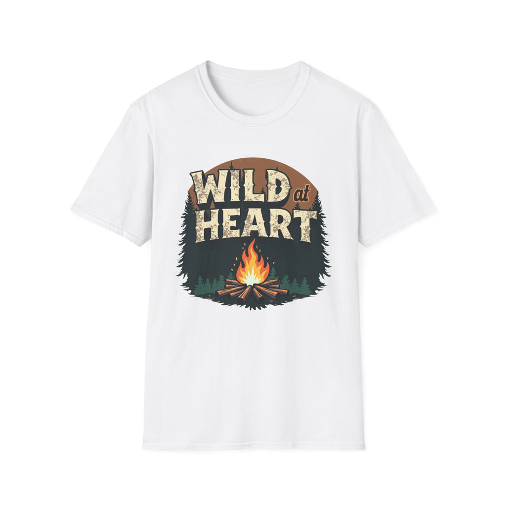 Wild at Heart Camping T-Shirt, Adventure Shirt, Nature Lover Tee, Gift for Campers, Unisex Outdoor Fashion