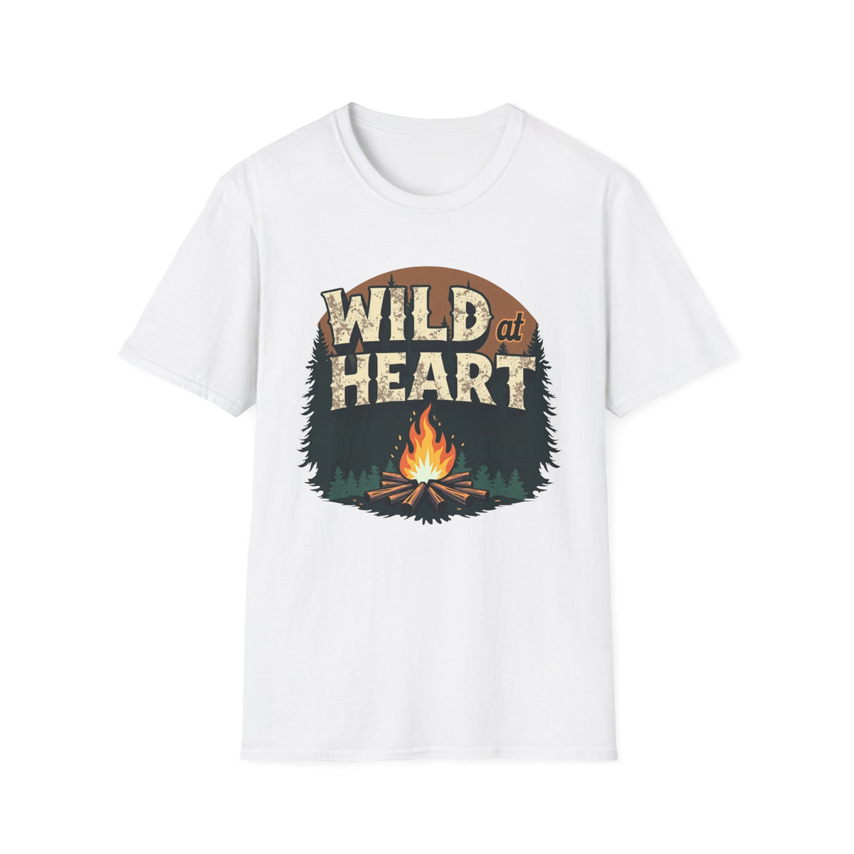 Wild at Heart Camping T-Shirt, Adventure Shirt, Nature Lover Tee, Gift for Campers, Unisex Outdoor Fashion