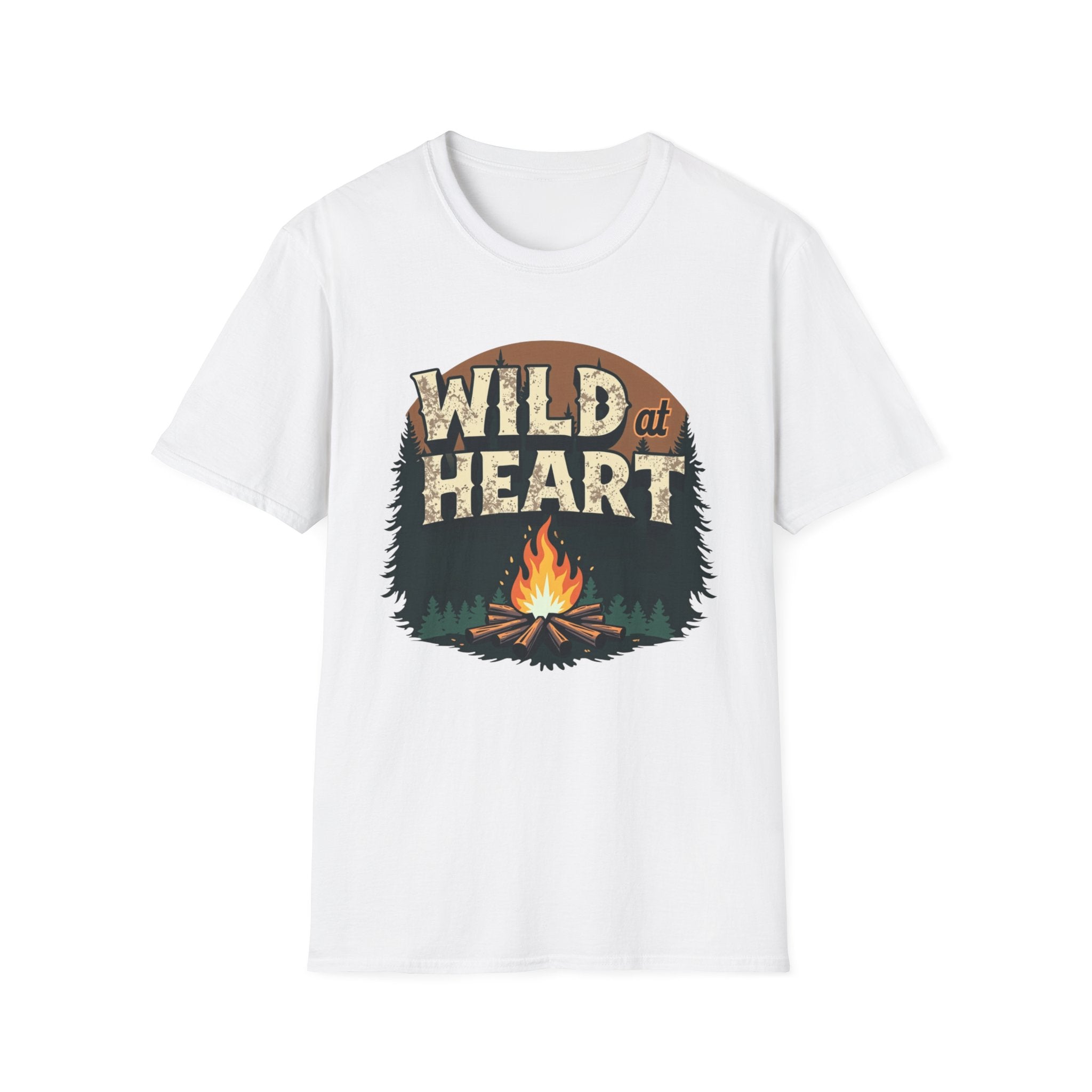 Wild at Heart Camping T-Shirt, Adventure Shirt, Nature Lover Tee, Gift for Campers, Unisex Outdoor Fashion