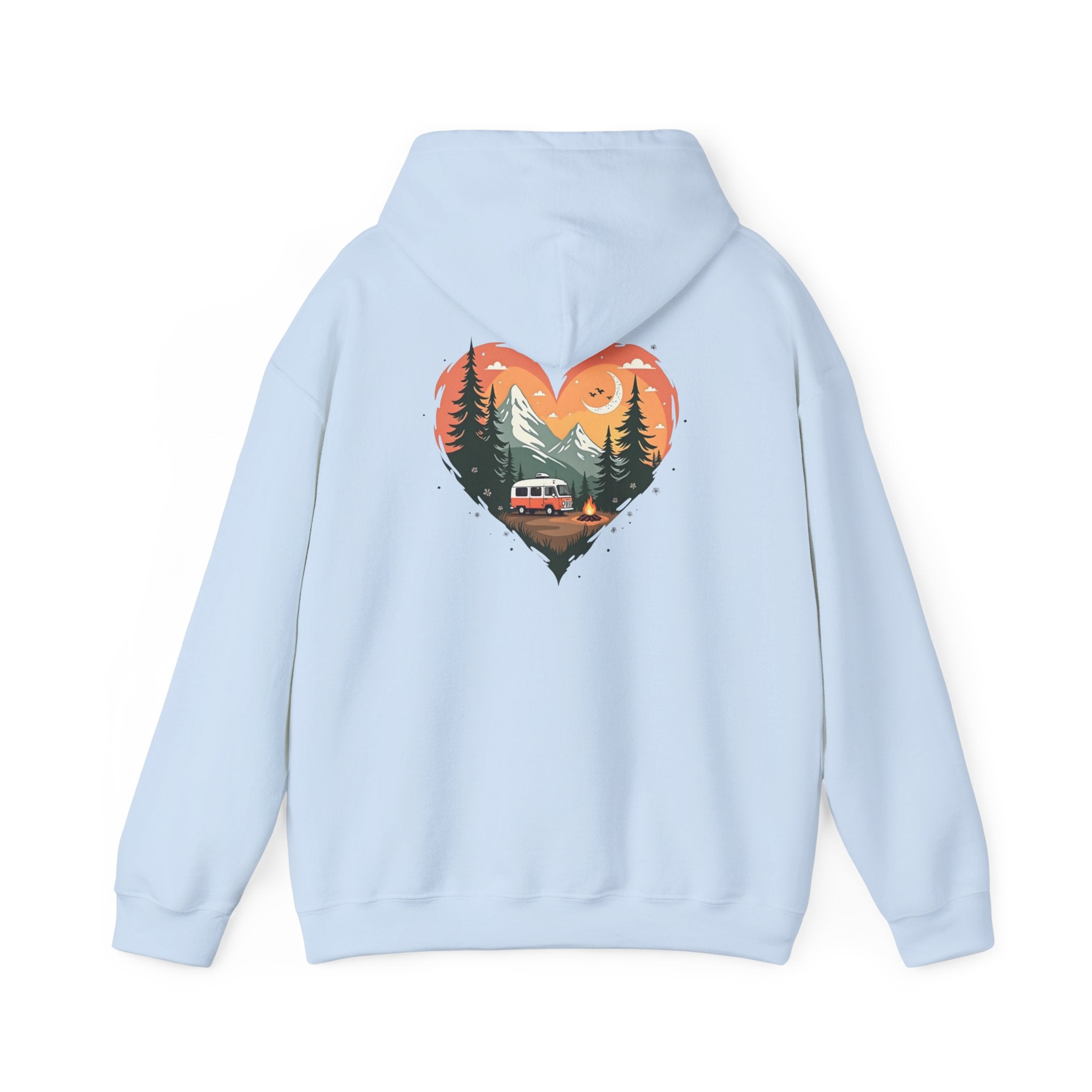 Nature Lover's Heart Hoodie, Cozy Outdoor Sweatshirt, Gift for Adventurers, Camping Apparel, Fall Fashion, Unisex Hooded Sweatshirt