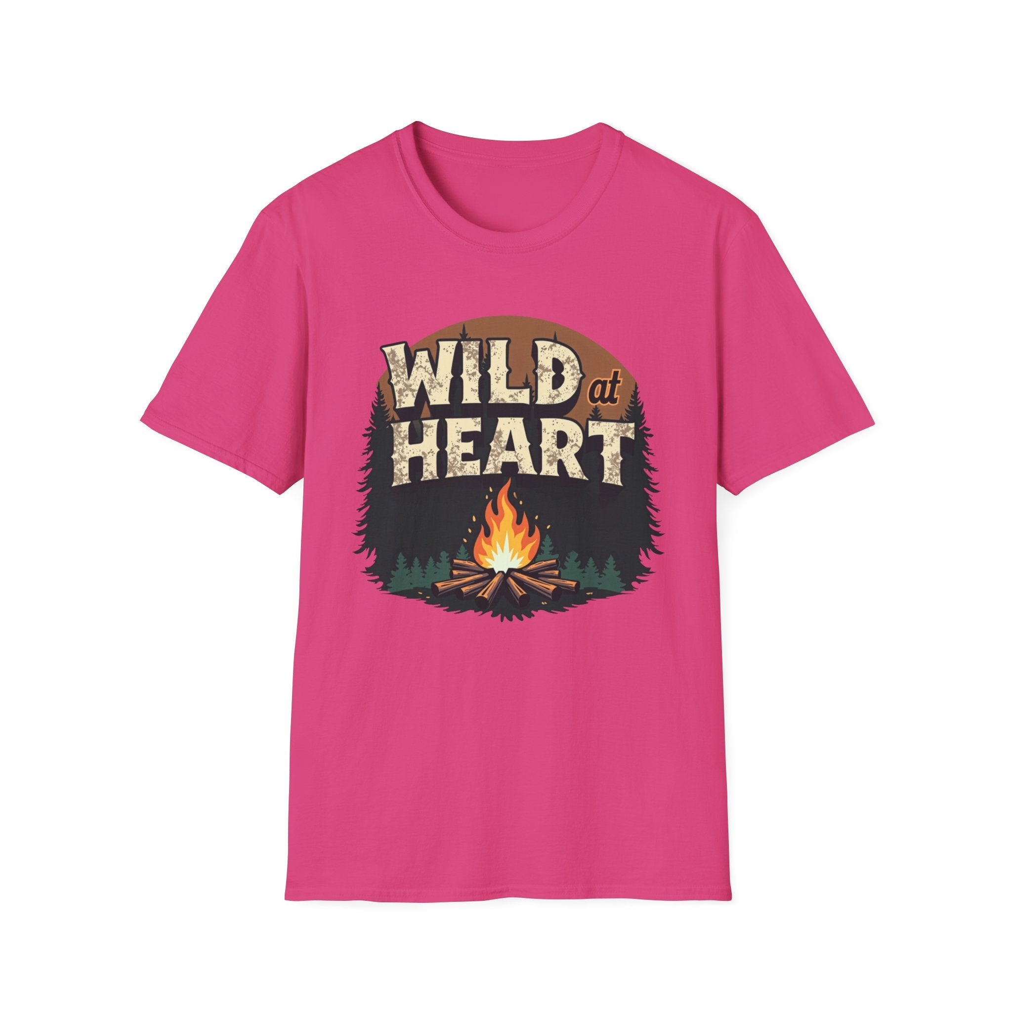 Wild at Heart Camping T-Shirt, Adventure Shirt, Nature Lover Tee, Gift for Campers, Unisex Outdoor Fashion