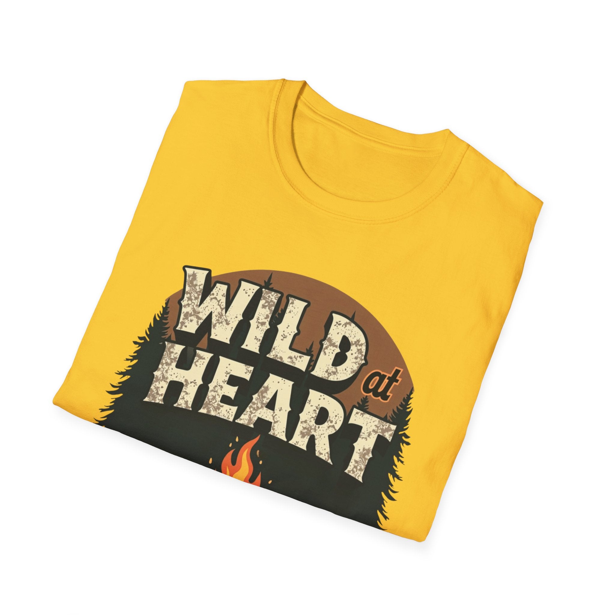 Wild at Heart Camping T-Shirt, Adventure Shirt, Nature Lover Tee, Gift for Campers, Unisex Outdoor Fashion