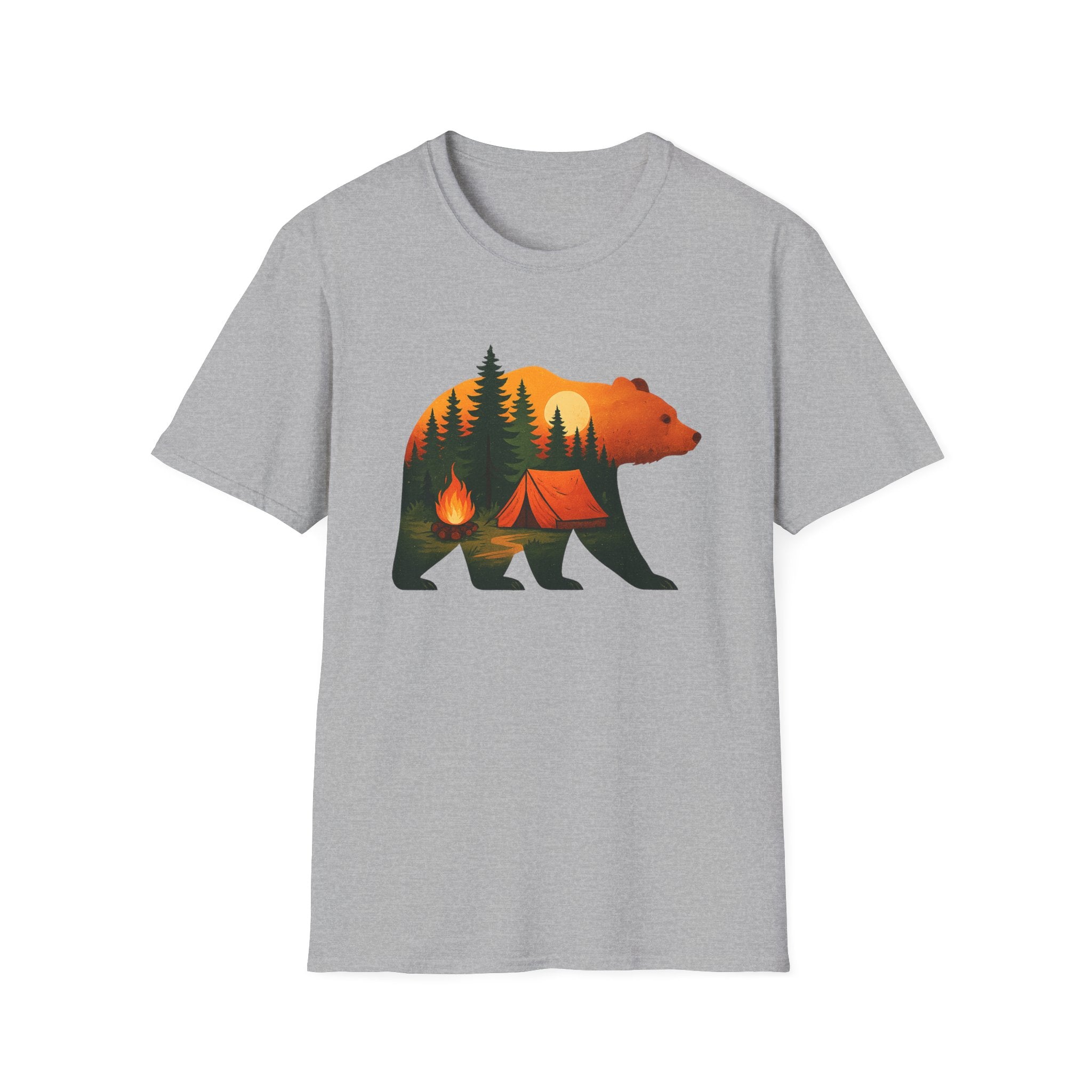 Nature-Inspired Bear Silhouette T-Shirt for Outdoor Lovers | Gift for Campers, Adventure Enthusiasts, Nature Walks, Hiking, [...]