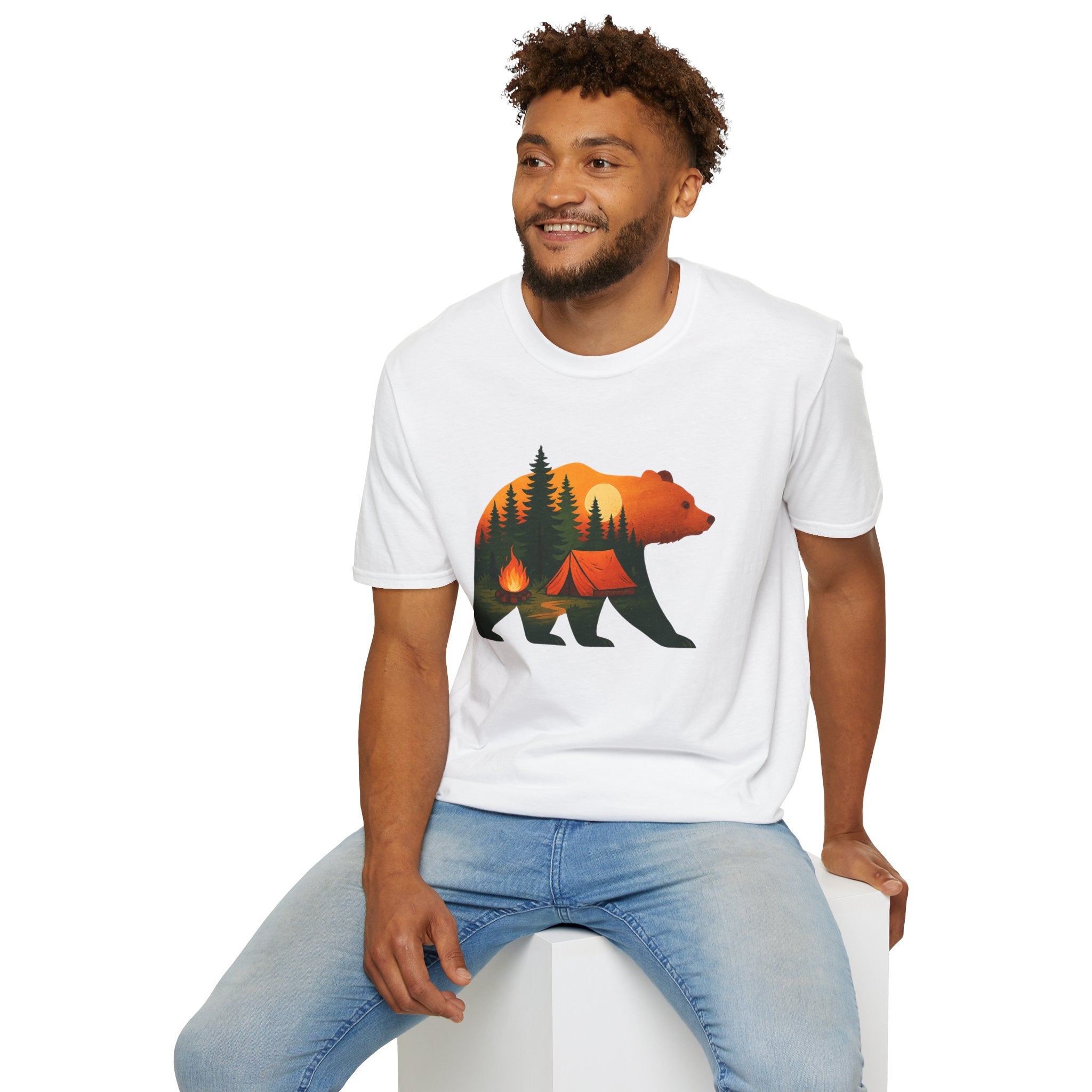 Nature-Inspired Bear Silhouette T-Shirt for Outdoor Lovers | Gift for Campers, Adventure Enthusiasts, Nature Walks, Hiking, [...]